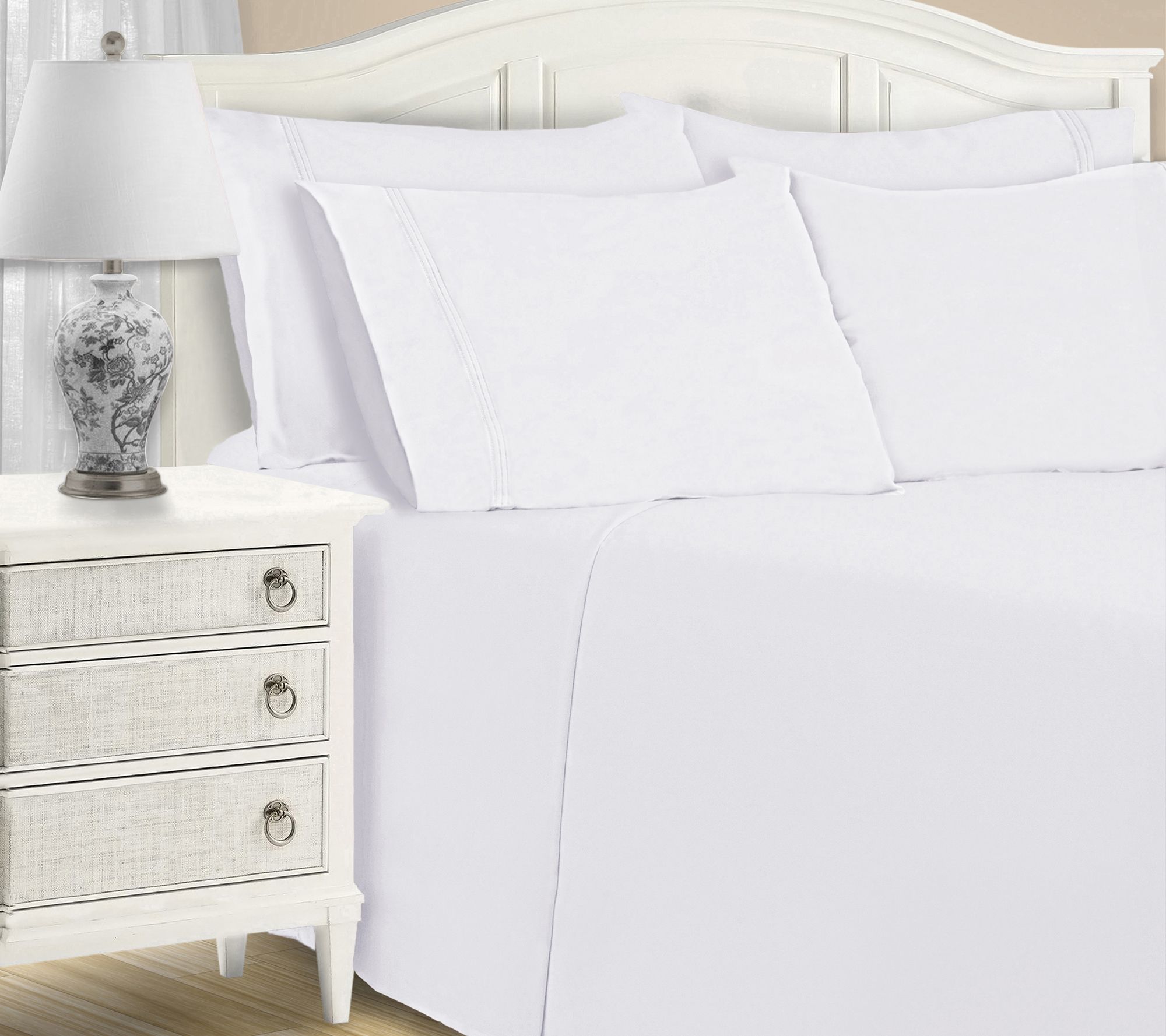 Superior 1200TC Cotton Blend 7-Piece Bed Sheet Set, Split King