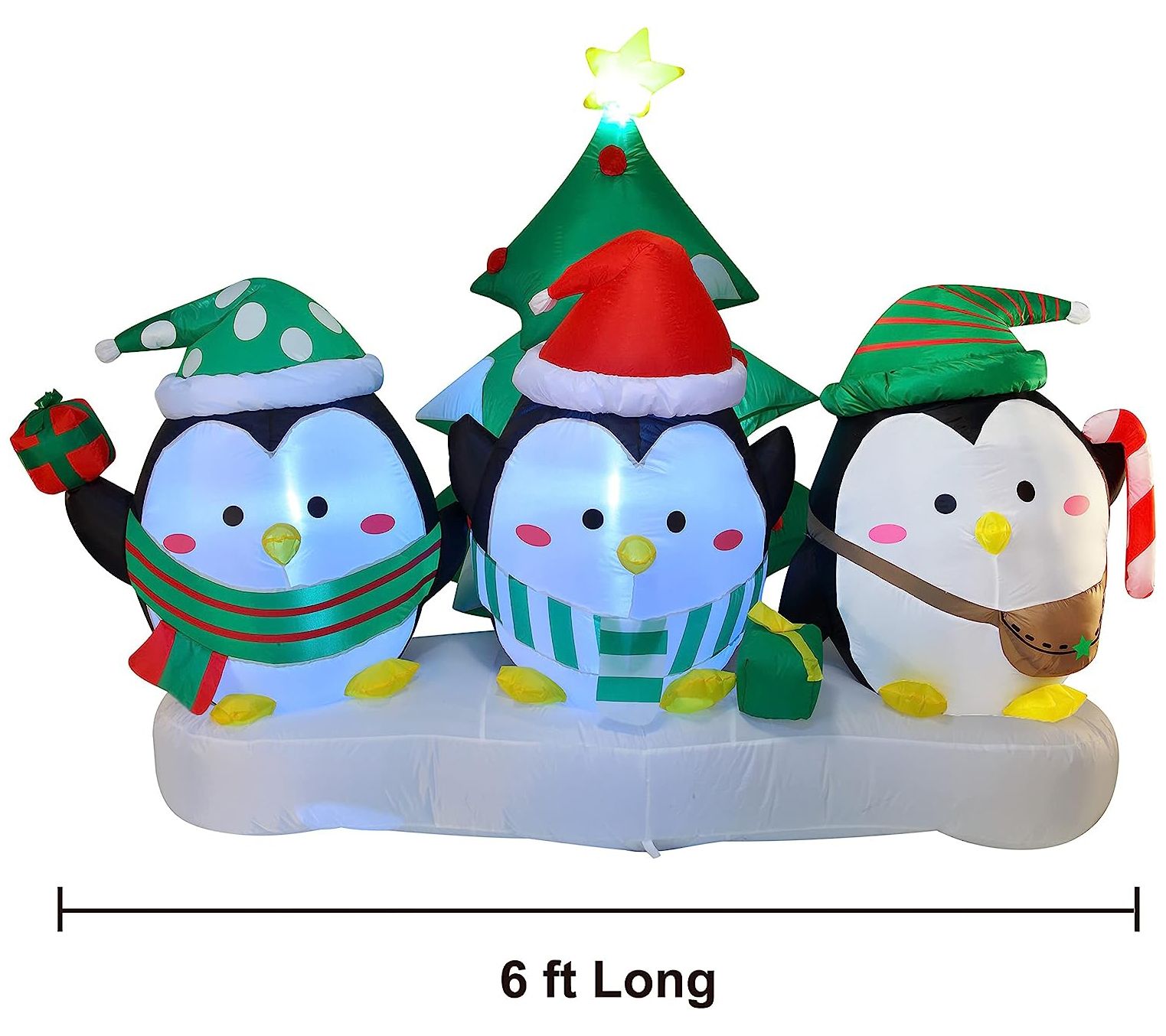 Joiedomi 8 ft Penguins Gathering Inflatable Dec oration - QVC.com