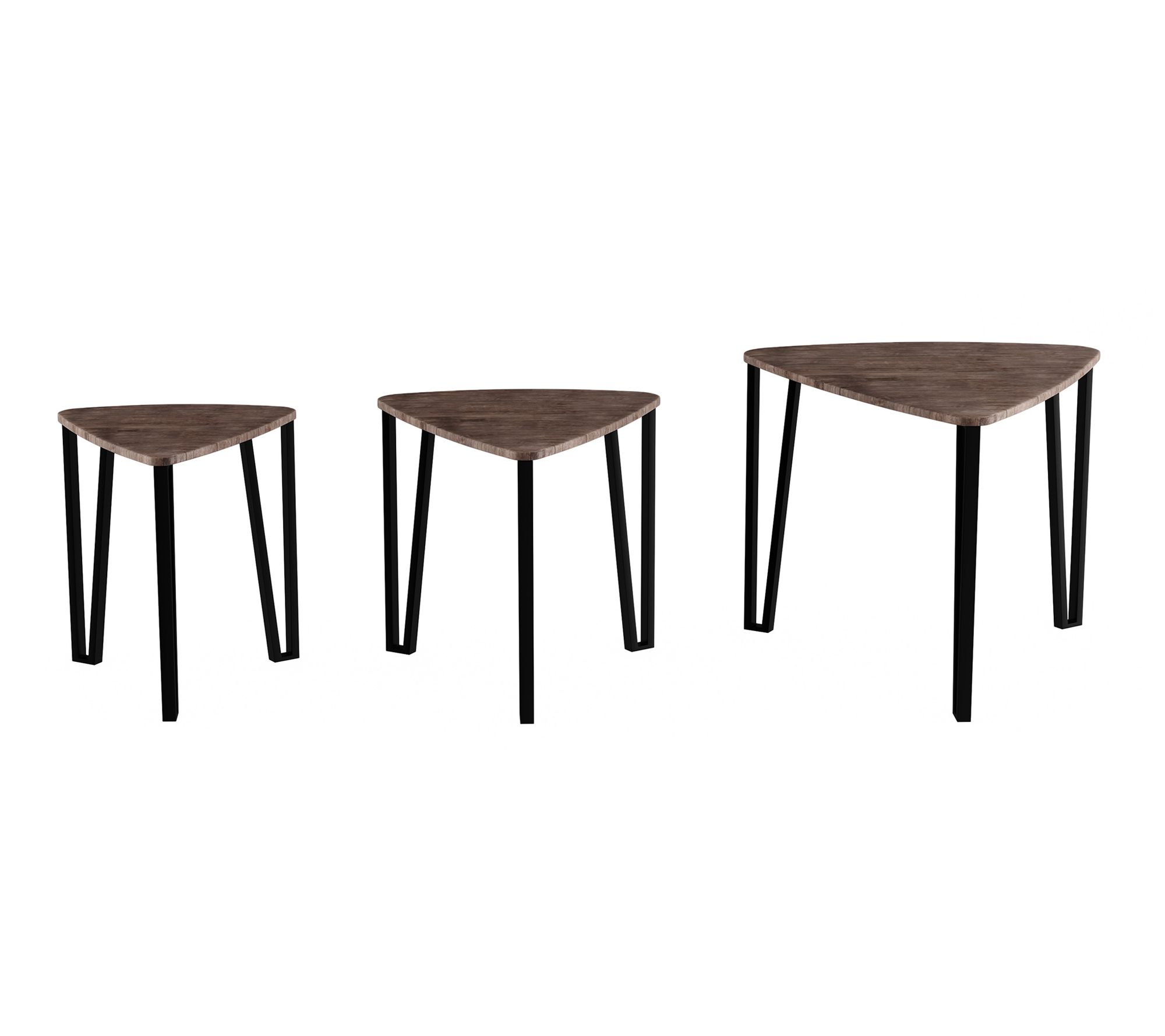 Lavish Home 3 Modern WoodgrainLook Nesting Coffee Tables