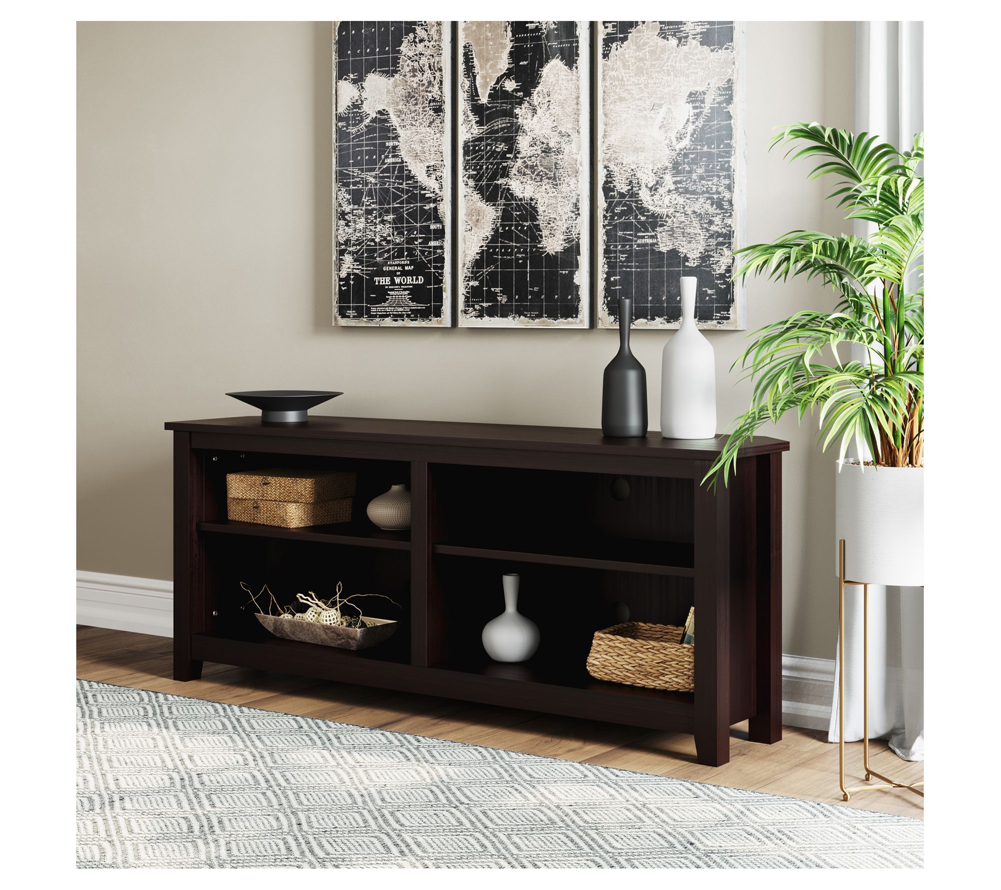 Lavish Home Entertainment Center TV Stand Supports 65" TVs