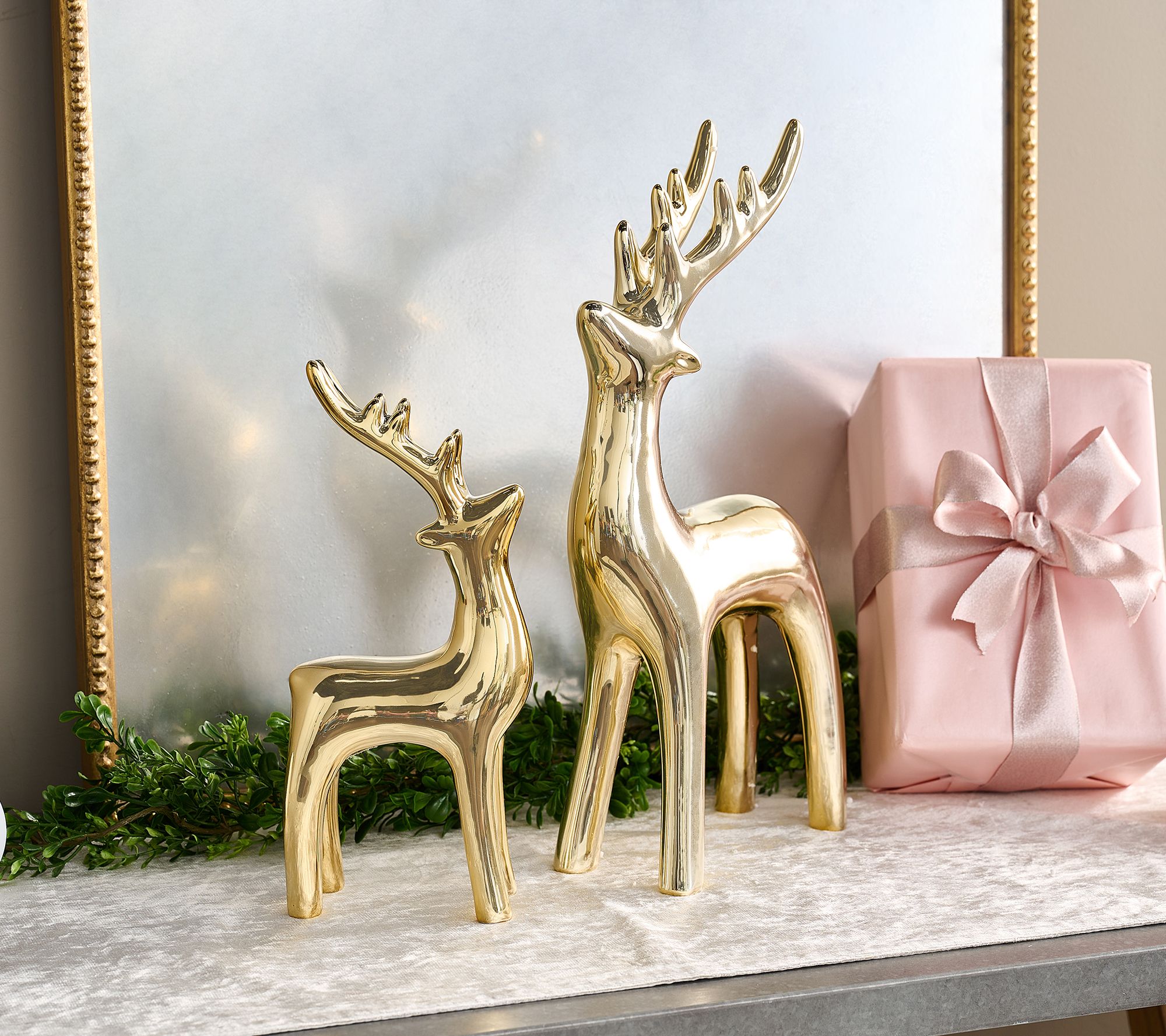 BFF Collection Set-2 Standing Metallic Deer