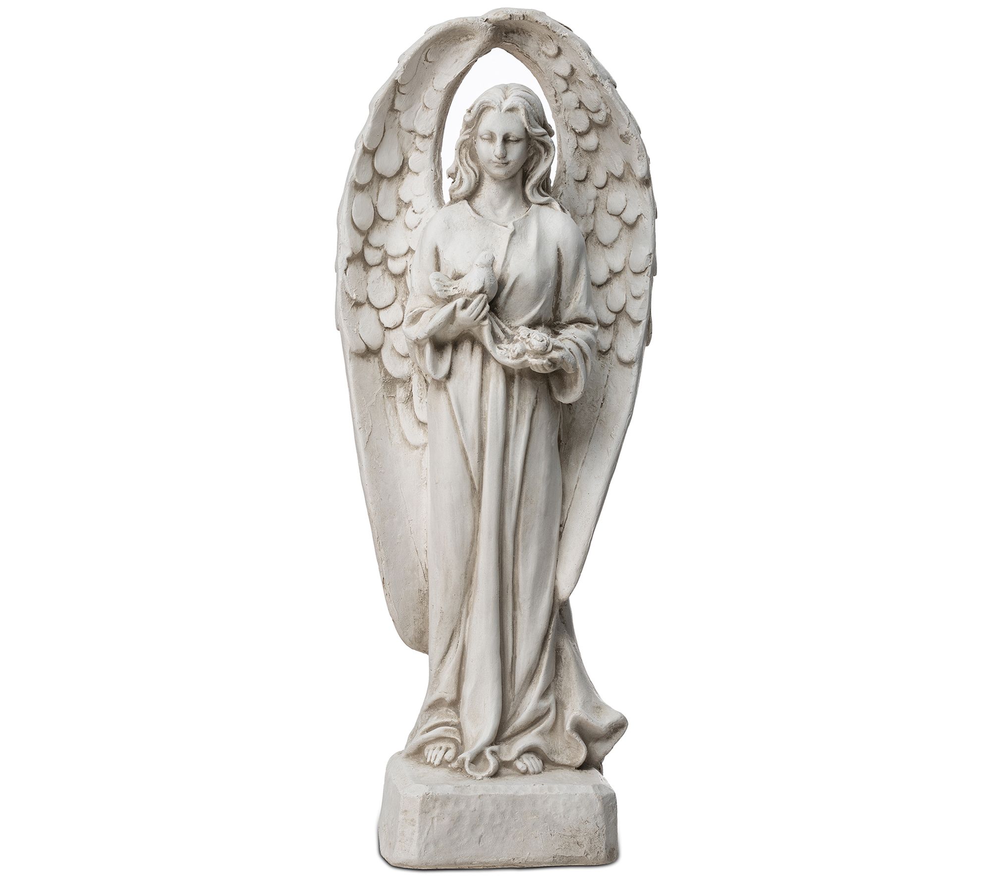 Glitzhome 20.5" MGO Standing Archangel Garden Lawn Statue
