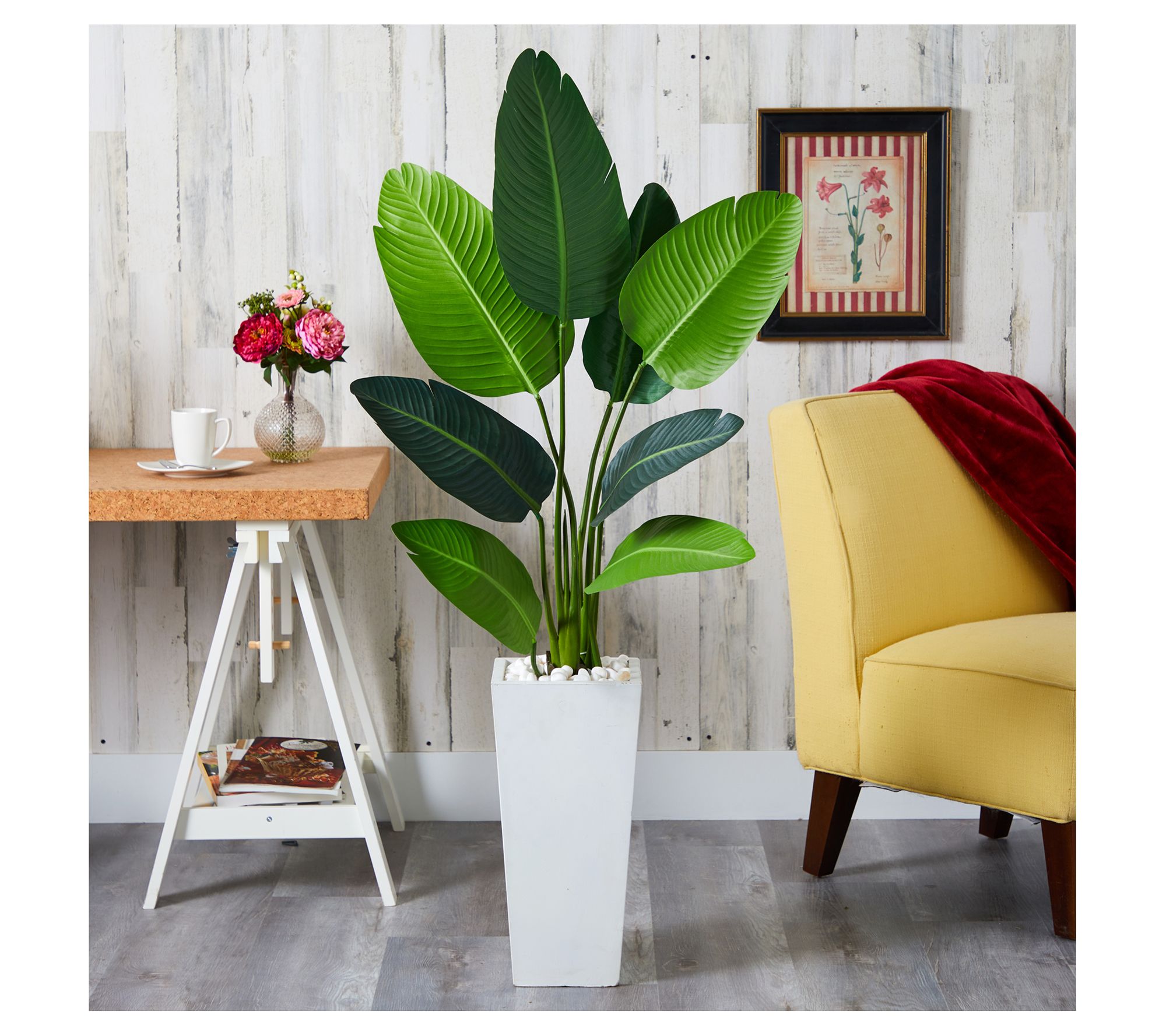 Nearly Natural 5' Travelers Palm Artificial Tree in Planter