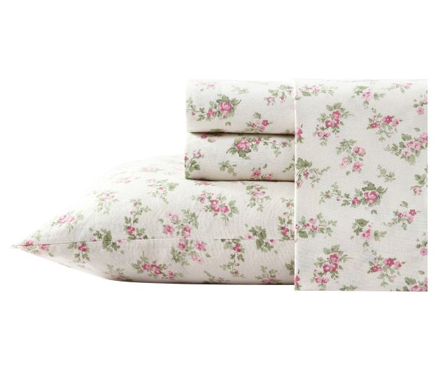 Laura Ashley Audrey Pink Full Sheet Set