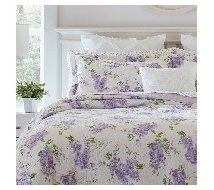 My World Antique Chevron Purple Twin Quilt And Sham Set - Soft, Machine Washable Bedding For Kids
