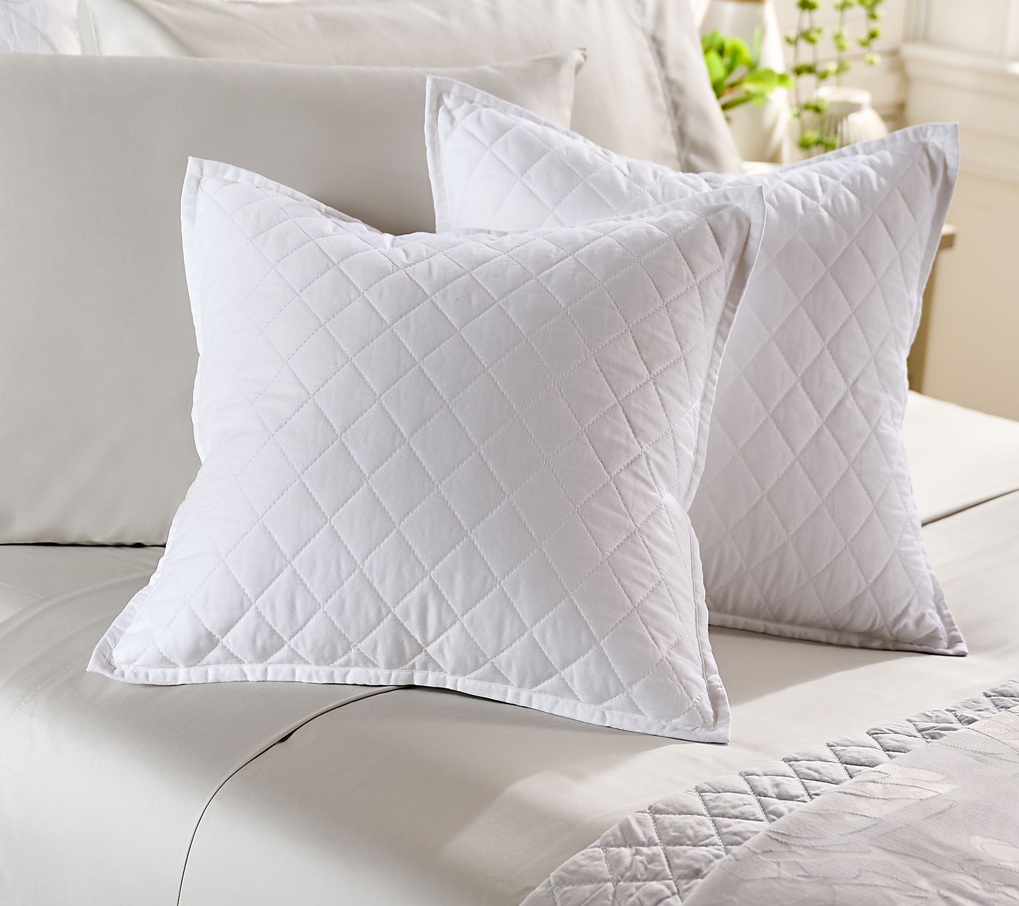 Northern Nights Set of 2 Diamond Quilted 18x18 Dec Pillows