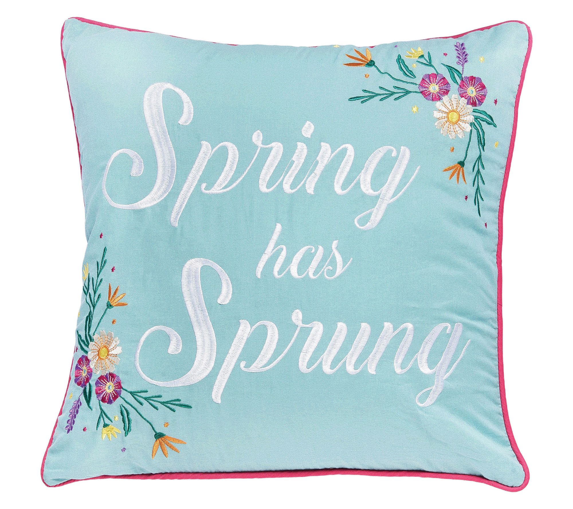 Spring has Spring Throw Pillow by Valerie