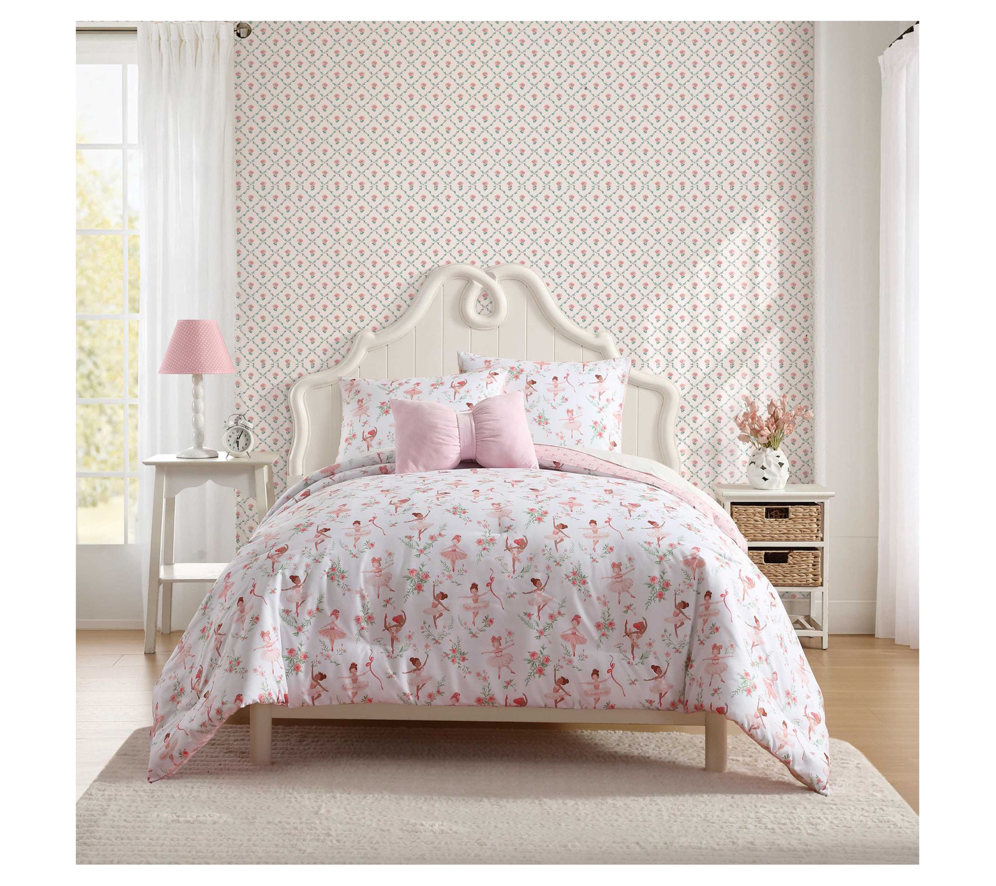 Laura Ashley Ballerina Divas Full/Queen Comforter Sham Set