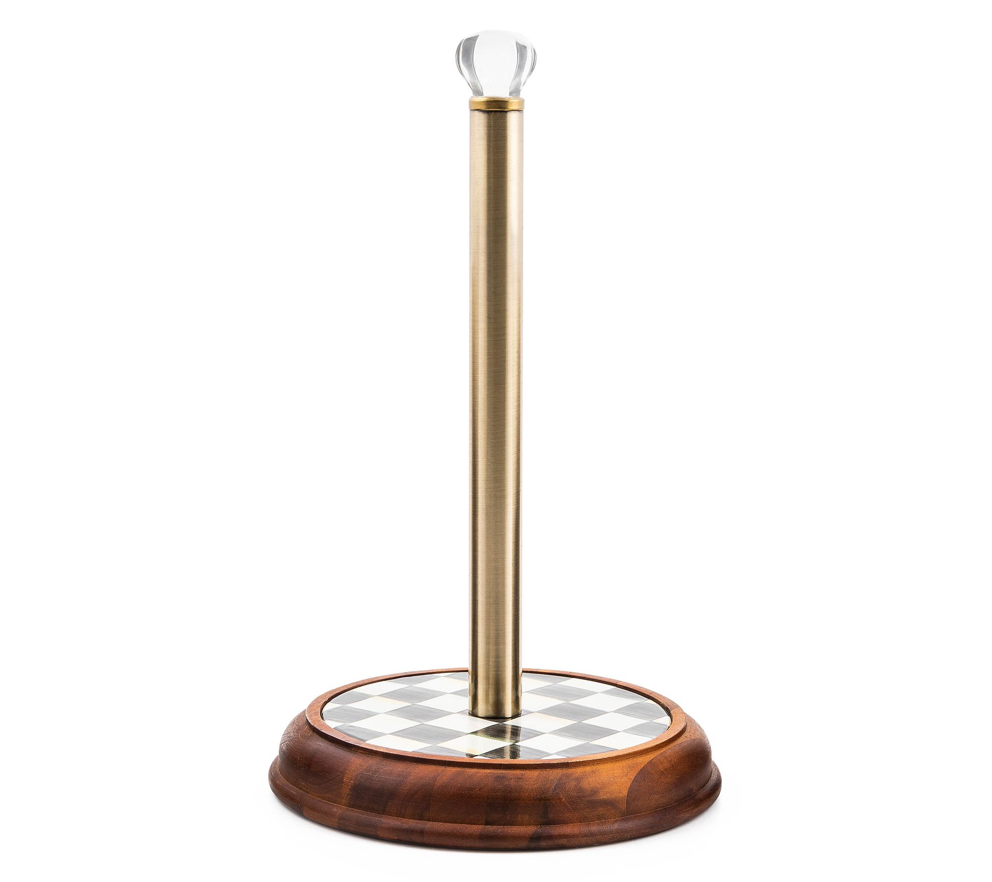 MacKenzie-Childs Courtly Check Wood Paper TowelHolder