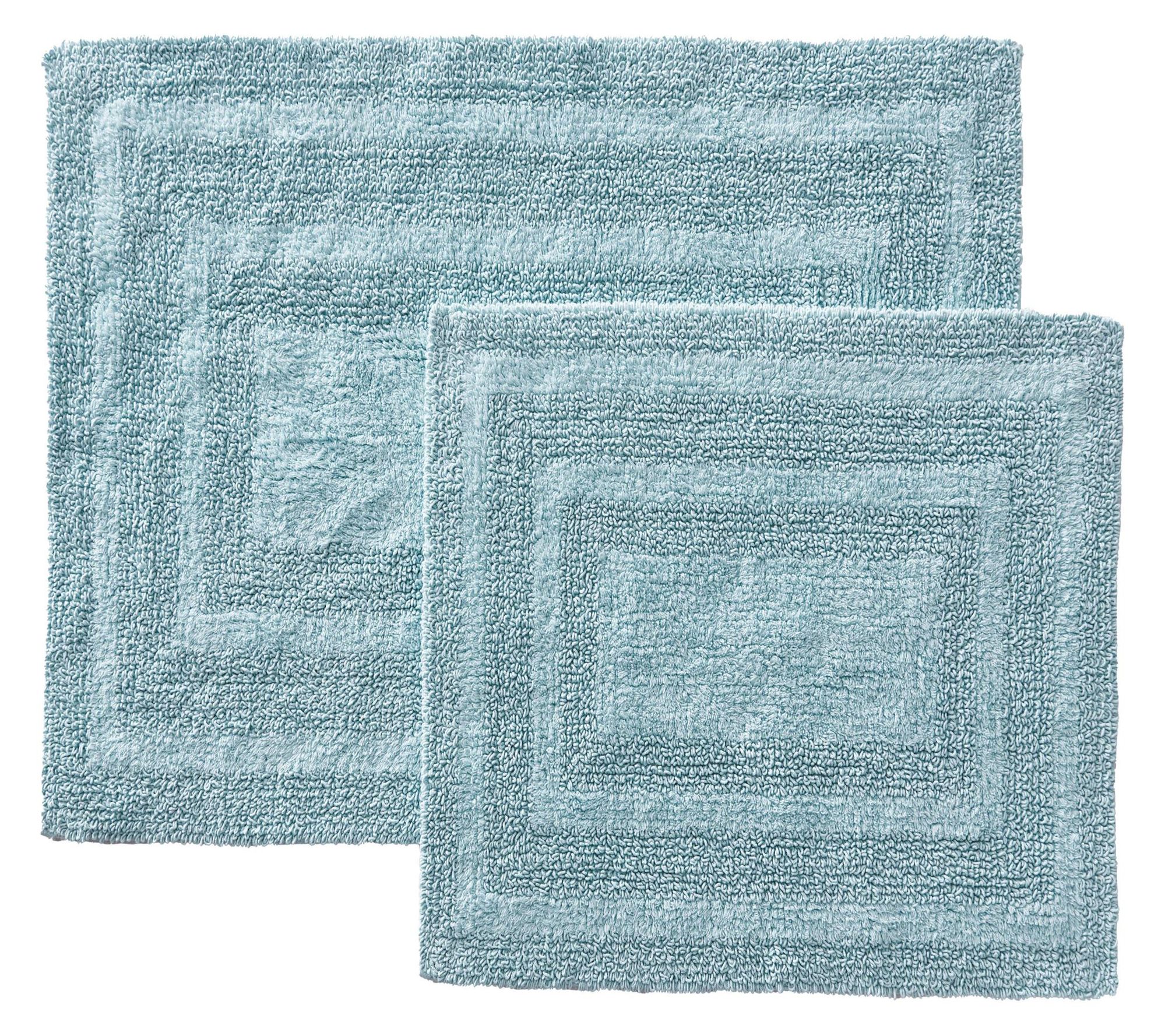 Eddie Bauer Log an Reversible S ea Blue Bath Ru g Set