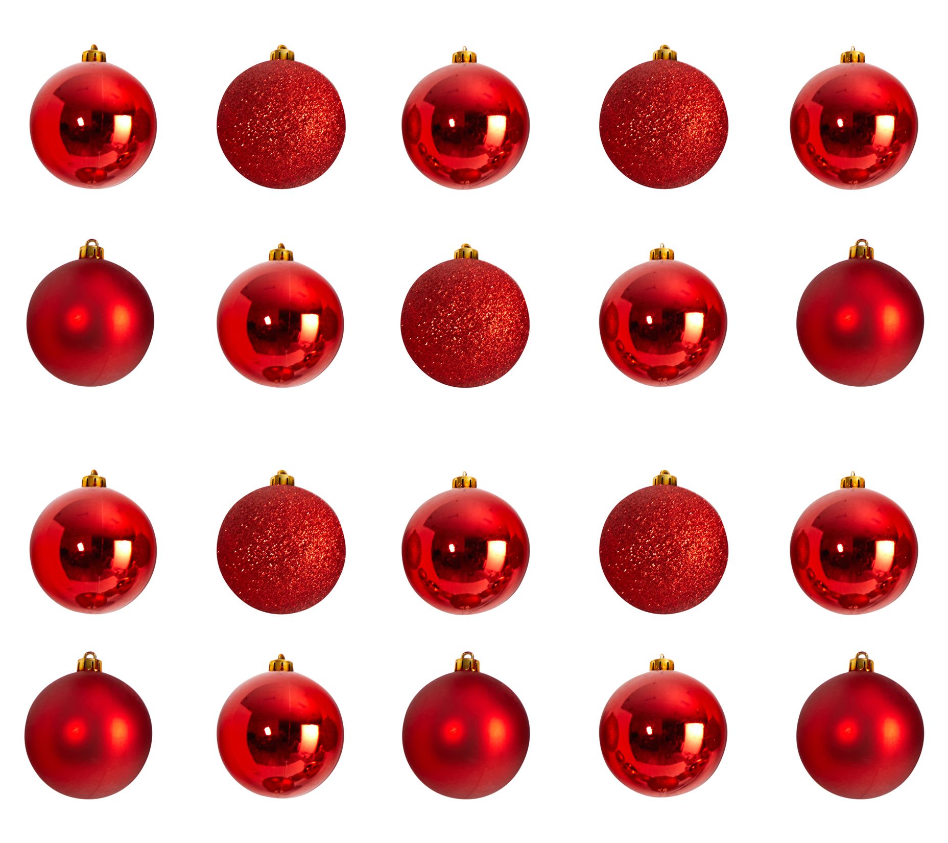 Nearly Natural Holiday 20 Count 3" ShatterproofOrnament Set