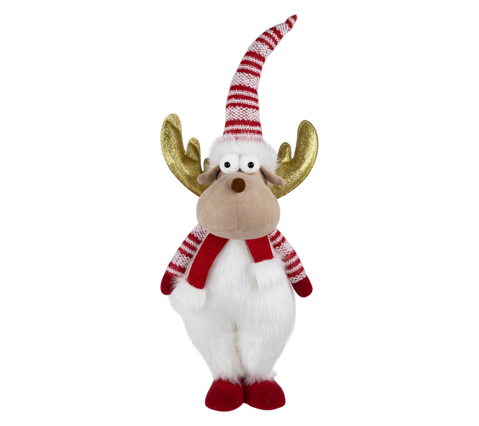 Northlight 25" Plush Moose Christmas Figure with Antlers