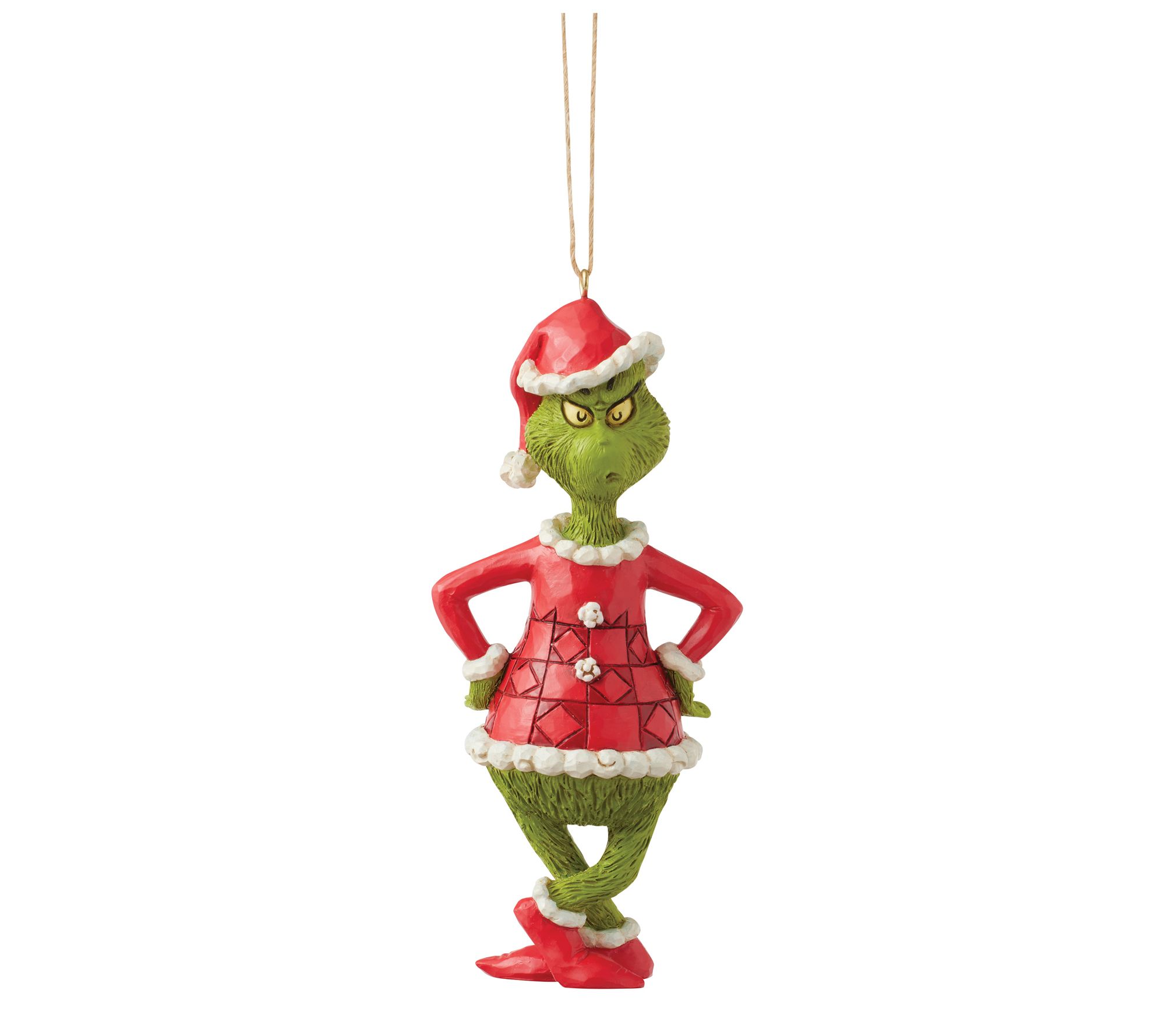 Jim Shore Grinch with Hands on Hips Christmas Ornament 5.3in H