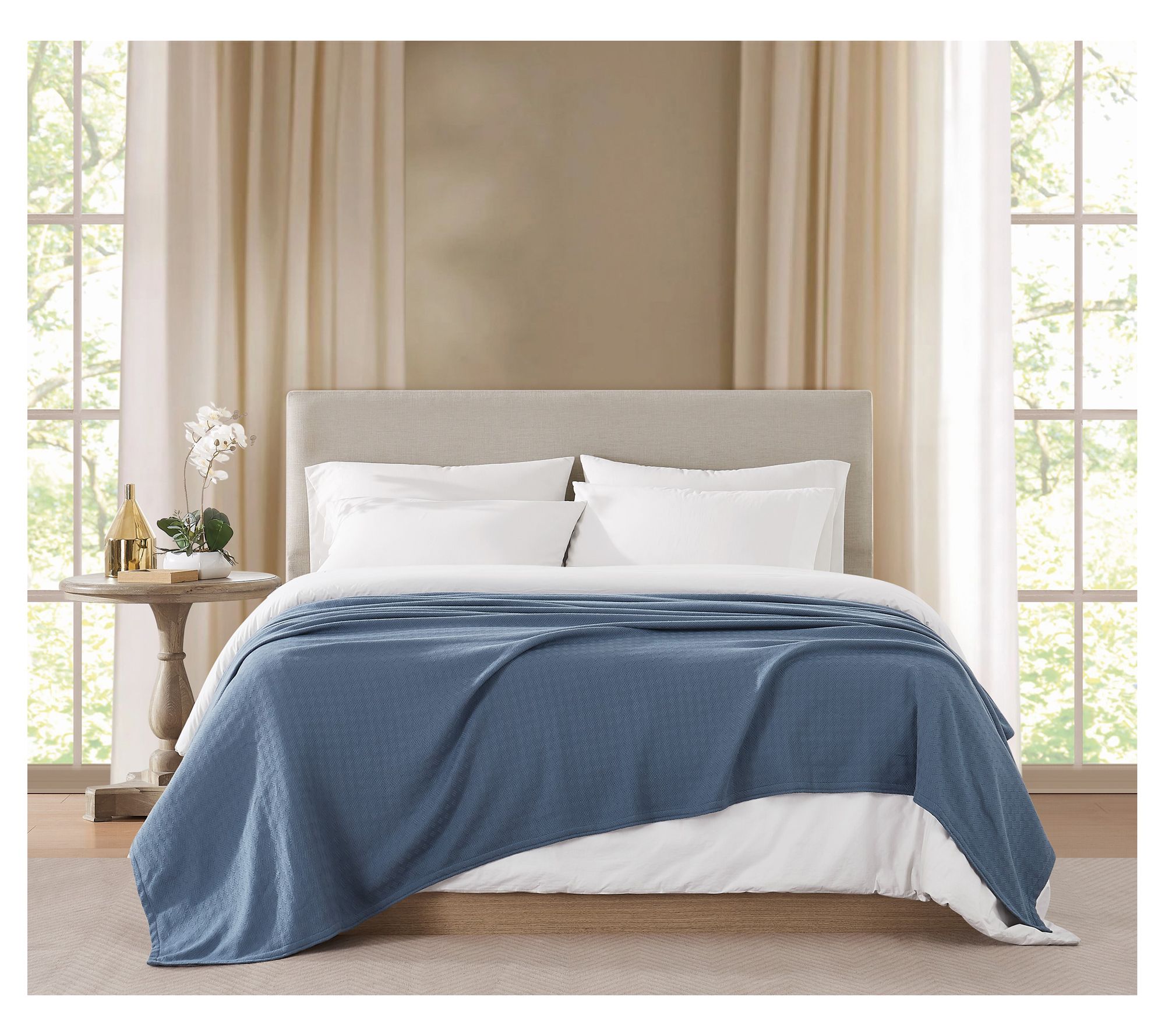 Borghese Roma Luxe Cotton Full/Queen Blanket