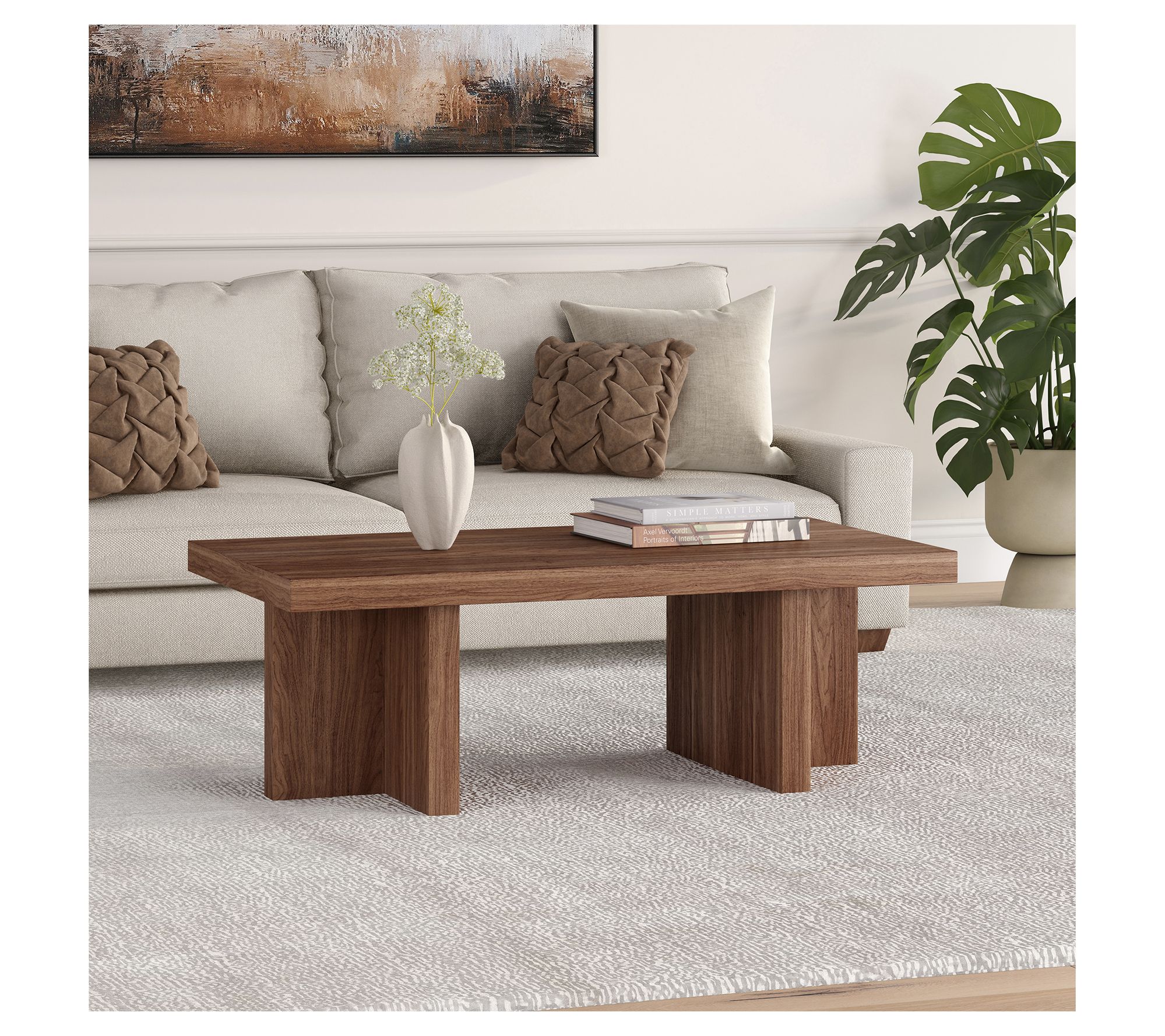 Hudson&Canal Dimitra 44" Wide Rectangular Coffee Table