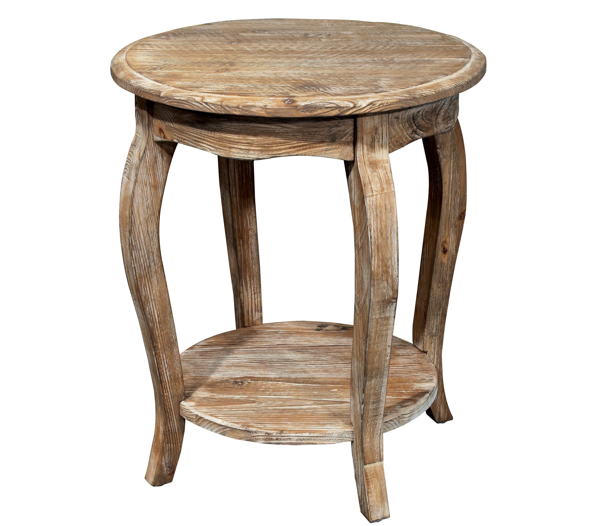 Alaterre Furniture Rustic Reclaimed Round End Table
