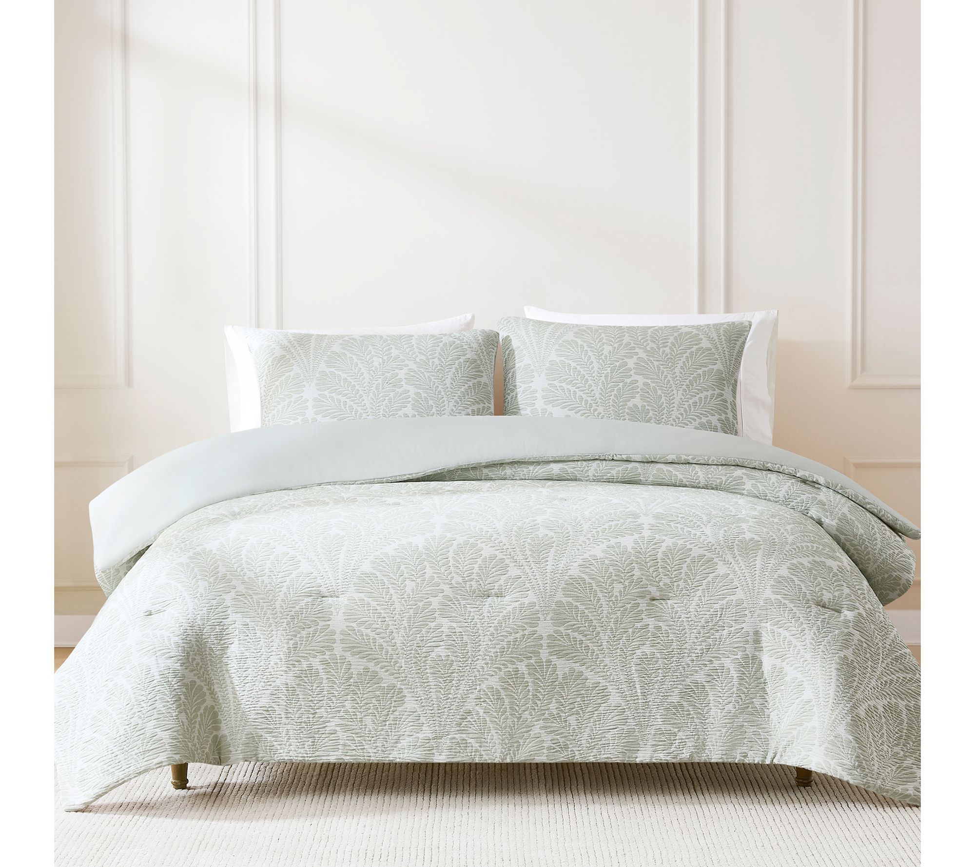 Lush Decor Willow Garden Gauze Jacquard Comforter Set K/CK