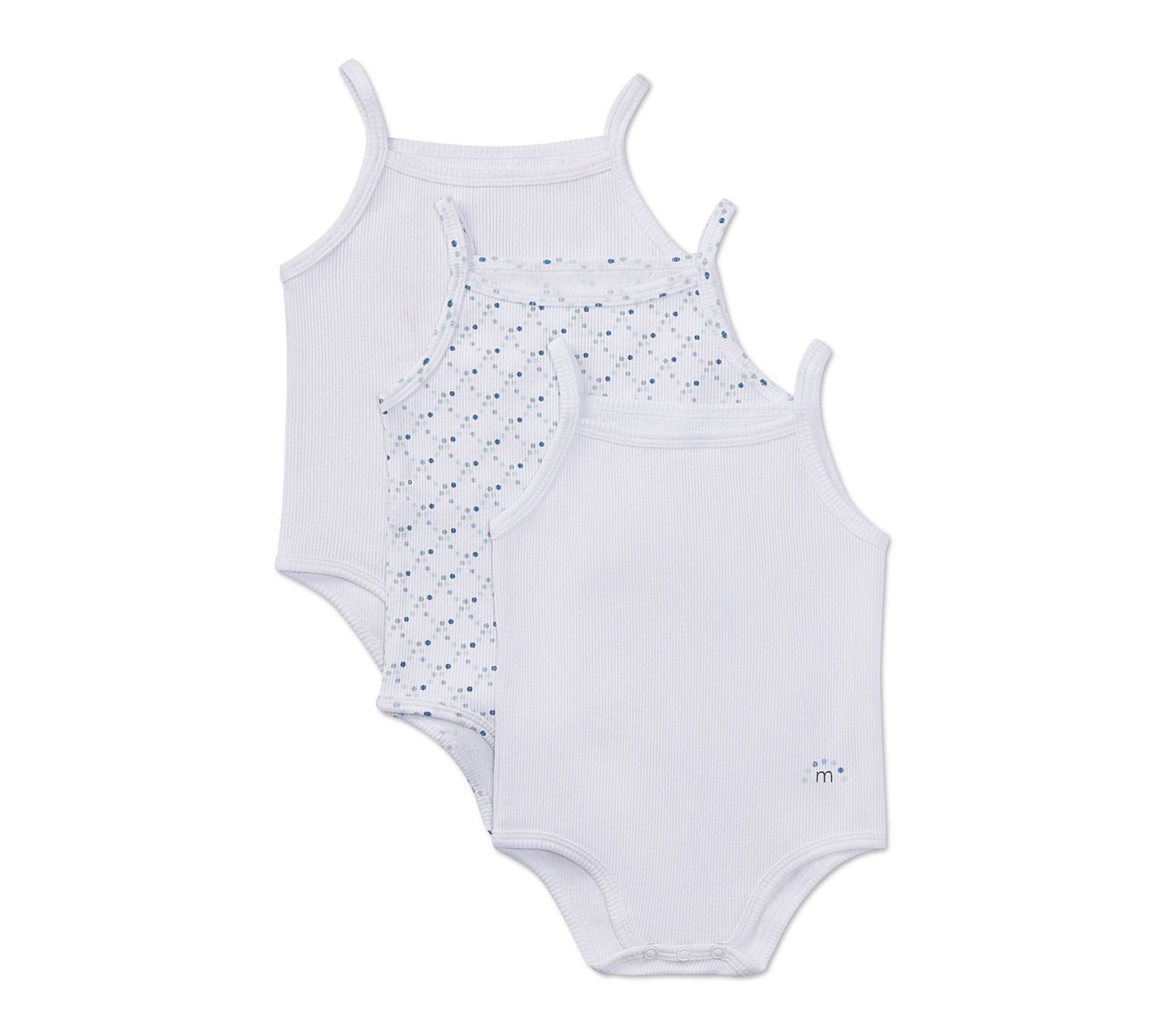 MiniMoi Baby & Toddler Boys Ribbed and Dot Bodysuits 3 Pack