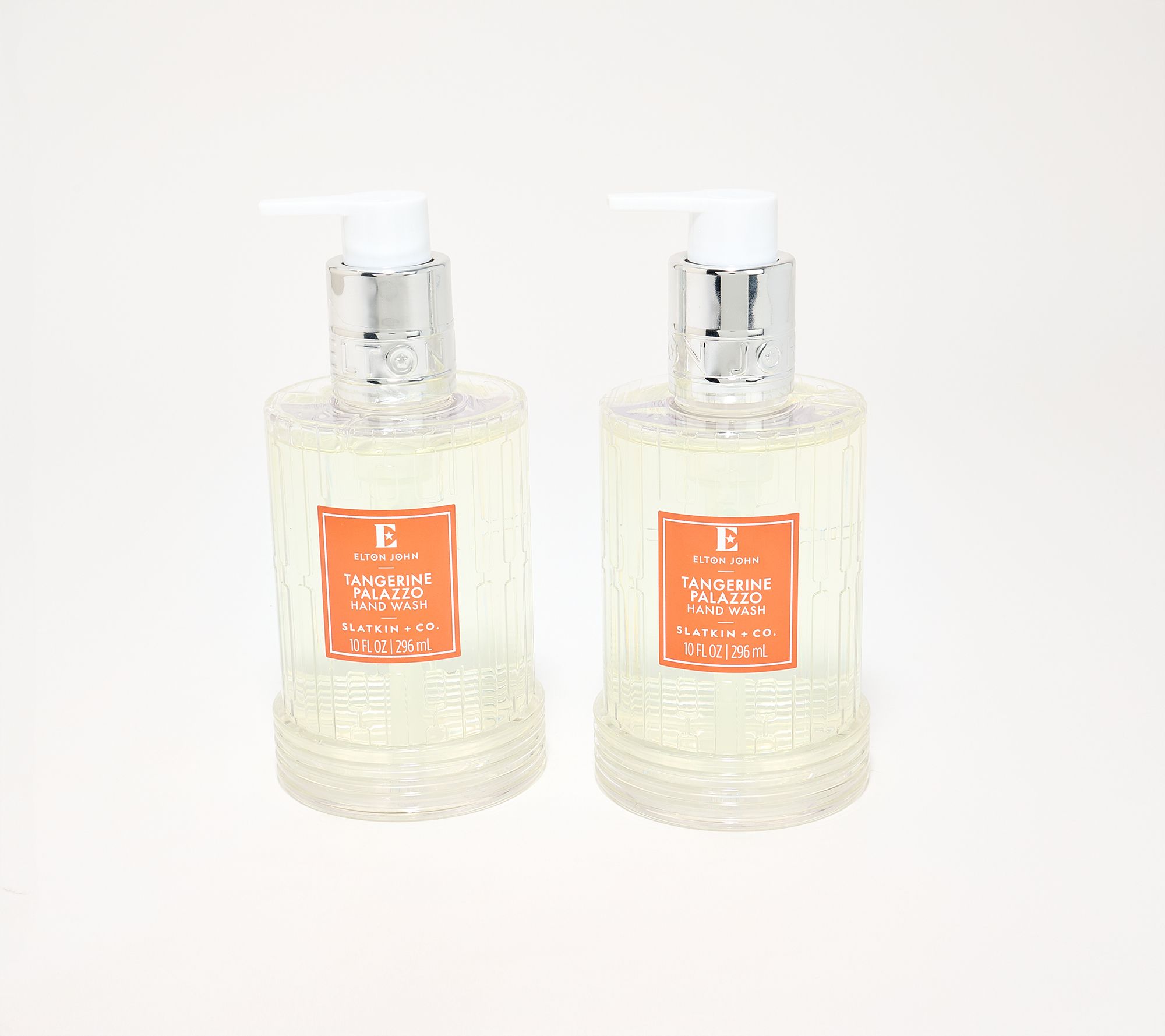 Elton John x Slatkin + Co. S/2 Tangerine Palazzo 10oz Gel Hand Soaps