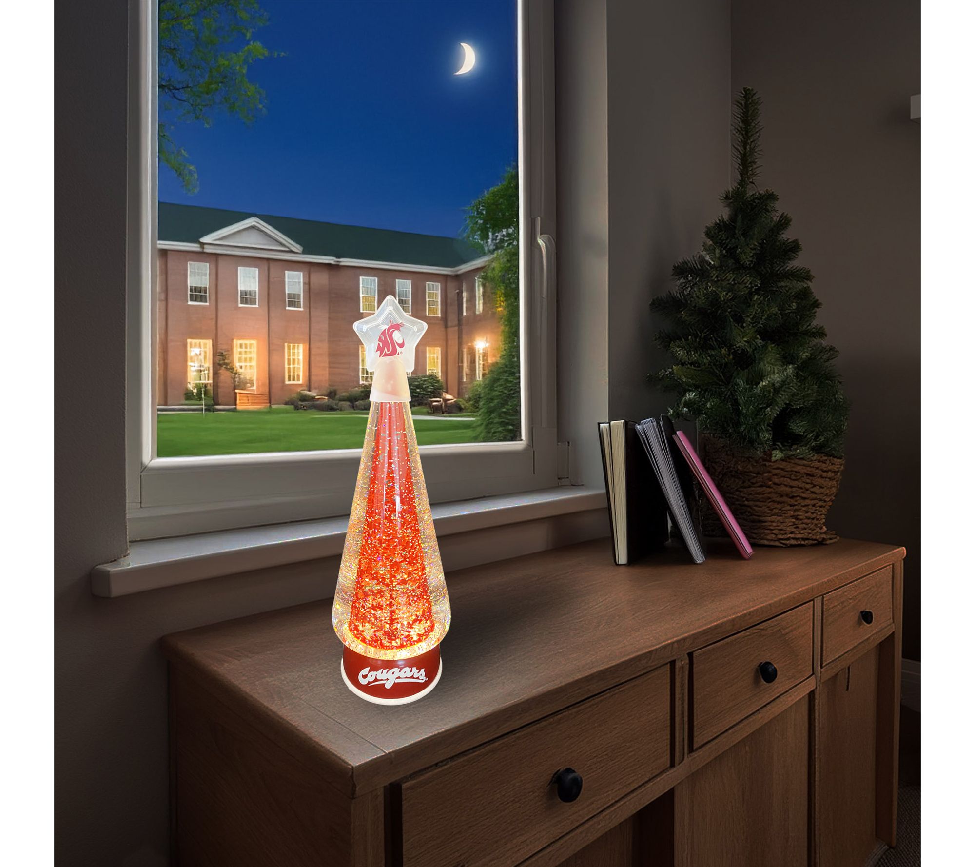 Santa's Workshop 12" NCAA Collegiate Glitter Globe Tree