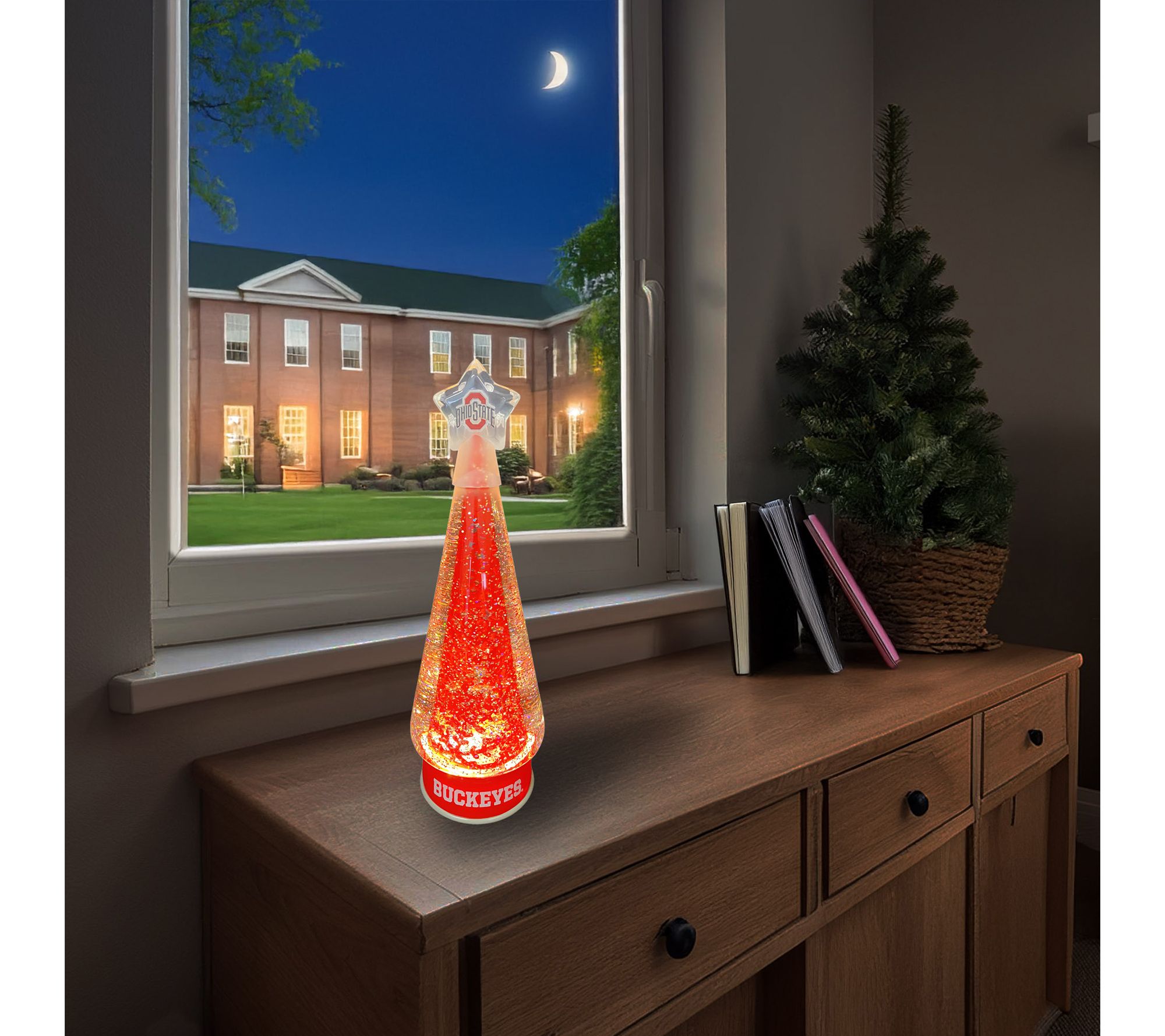 Santa's Workshop 12" NCAA Collegiate Glitter Globe Tree