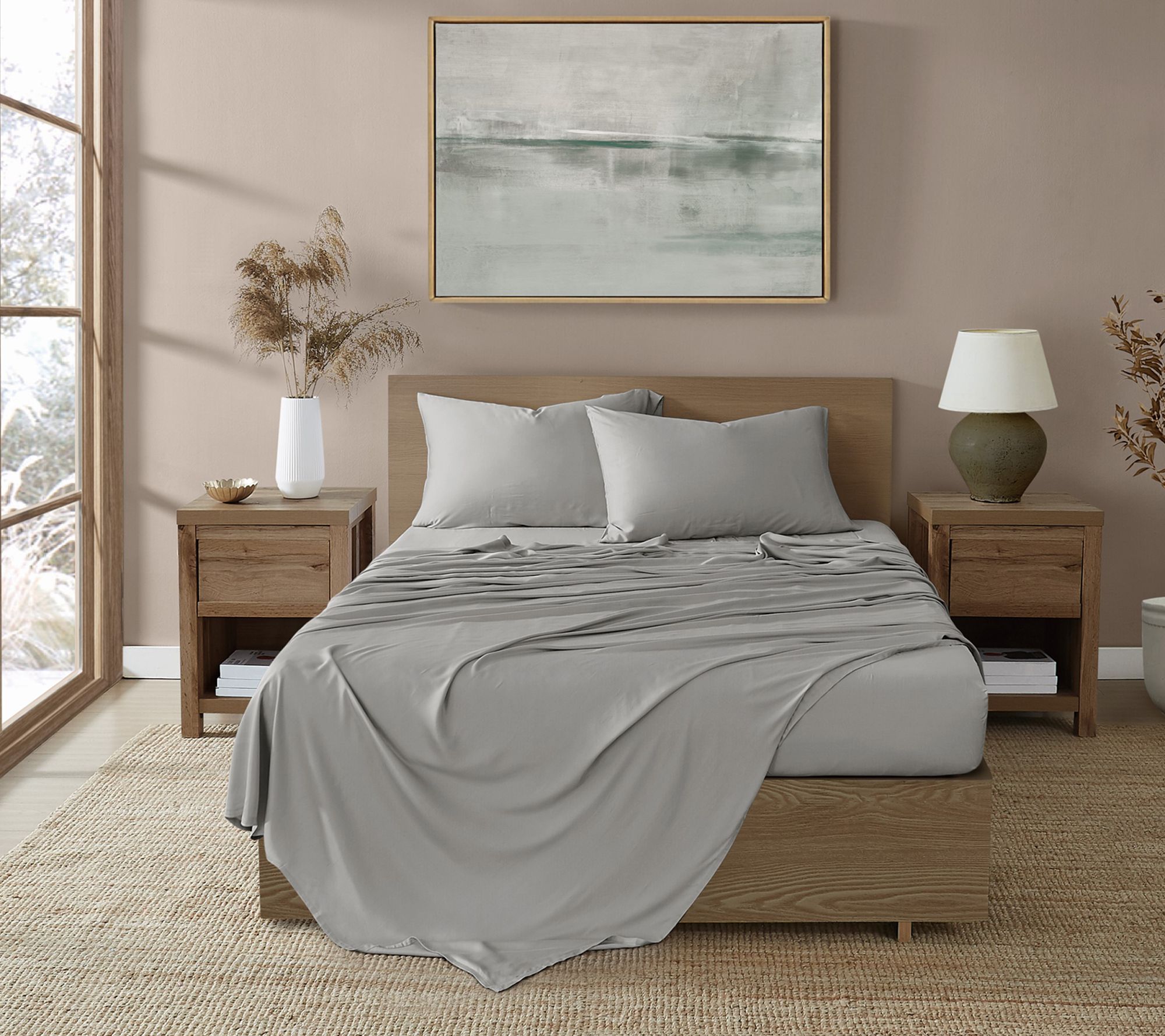 Brooklyn Loom 300TC 100% Rayon from Bamboo 4-Piece King Sheet