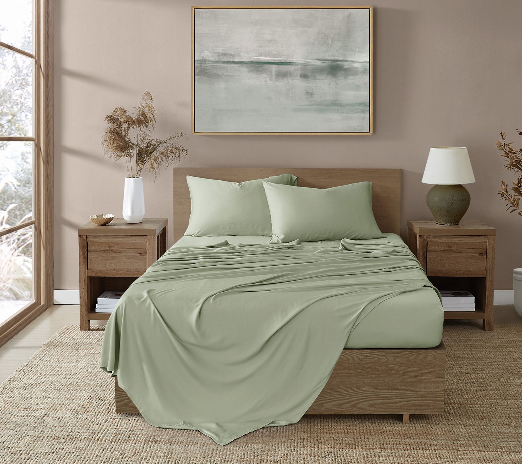 Brooklyn Loom 300TC 100% Rayon from Bamboo 4-Piece King Sheet