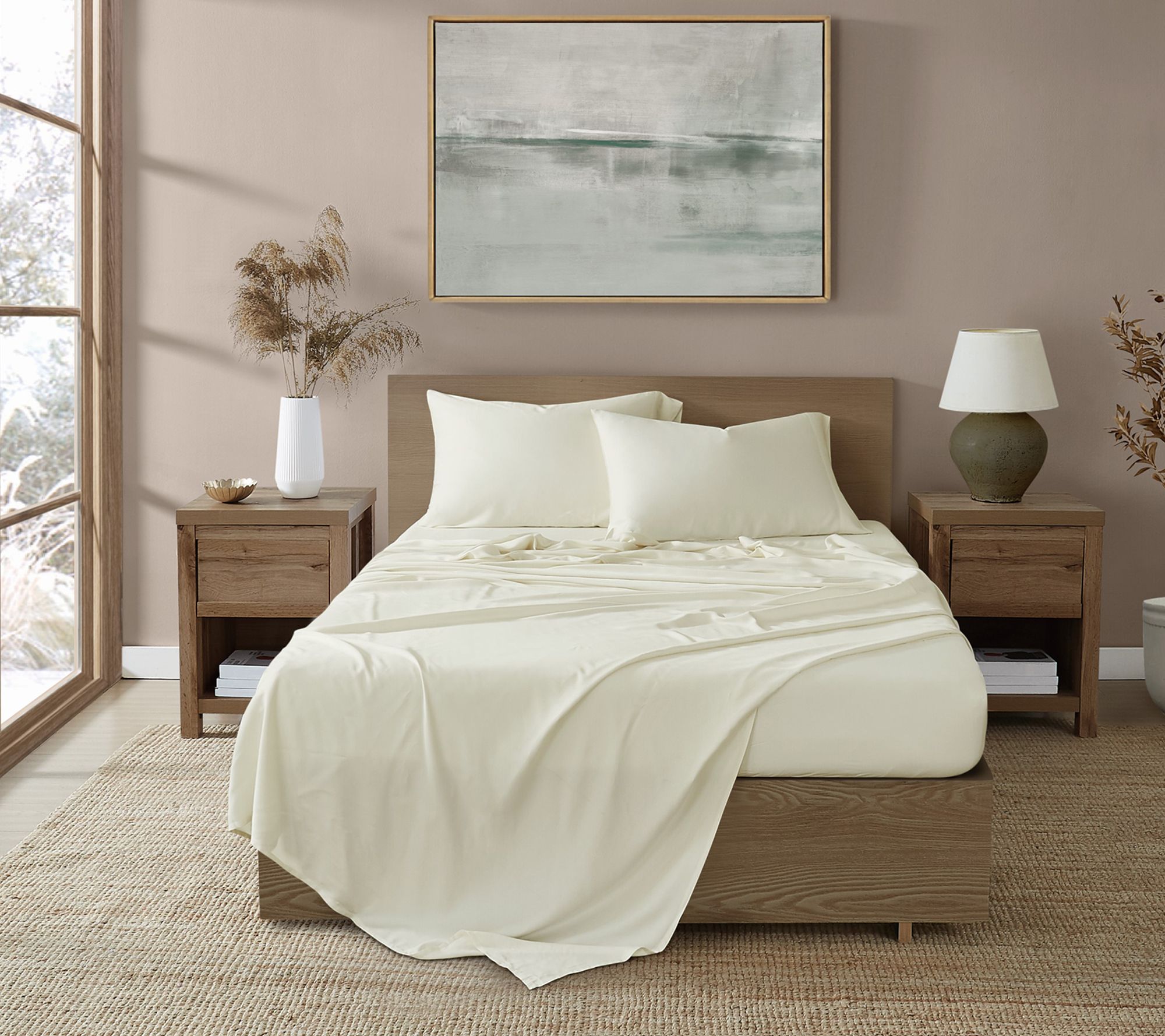 Brooklyn Loom 300TC 100% Rayon from Bamboo 4-Piece King Sheet