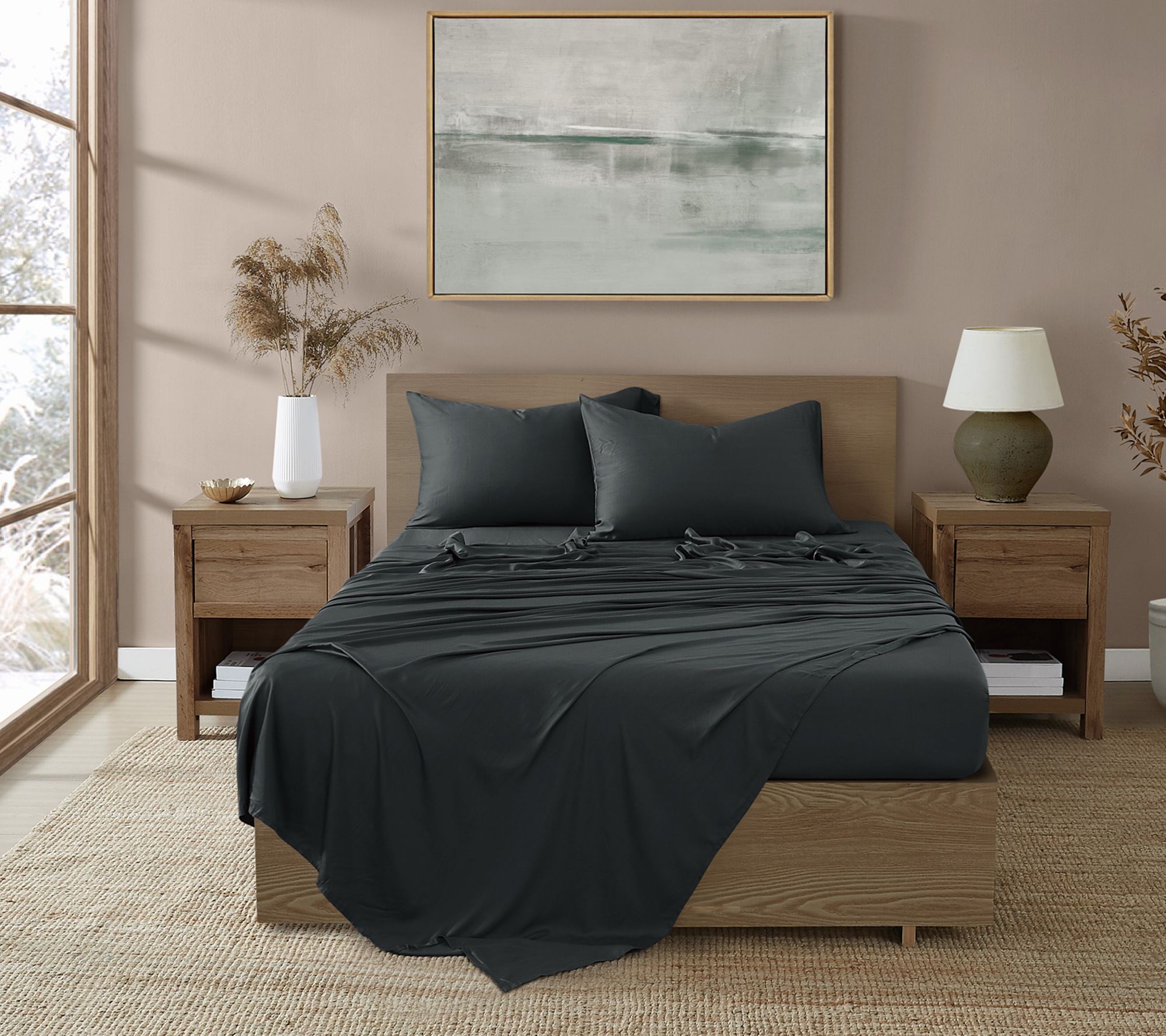 Brooklyn Loom 300TC 100% Rayon from Bamboo 4-Piece King Sheet