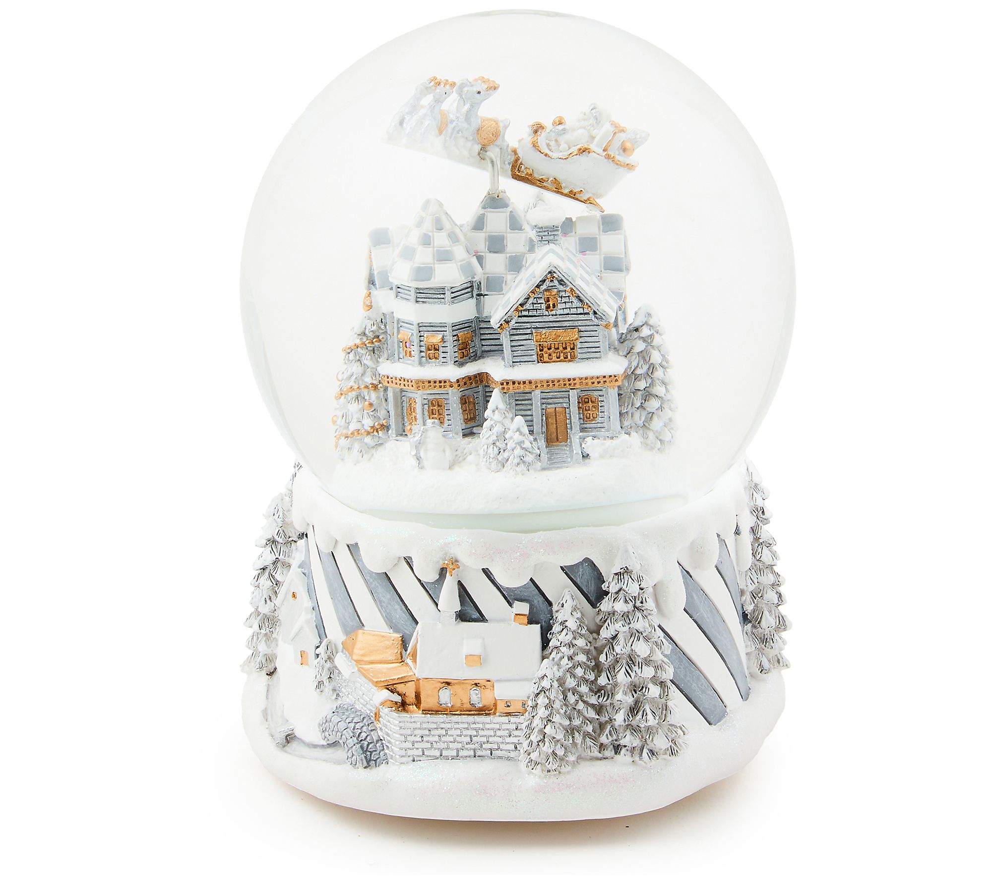 "As Is" MacKenzie- Childs Cozy Christmas Snow Globe