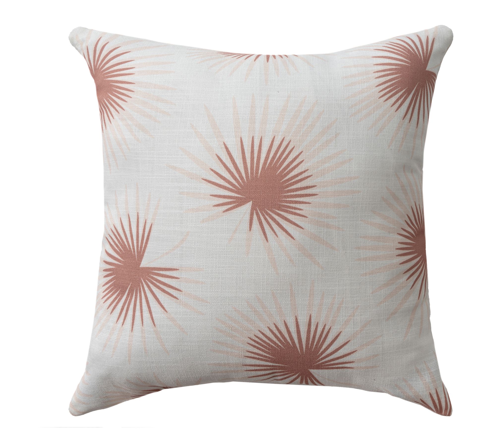 Ox Bay Coral/Cream Floral Tropical Polyester Pillow, 22" x 22"