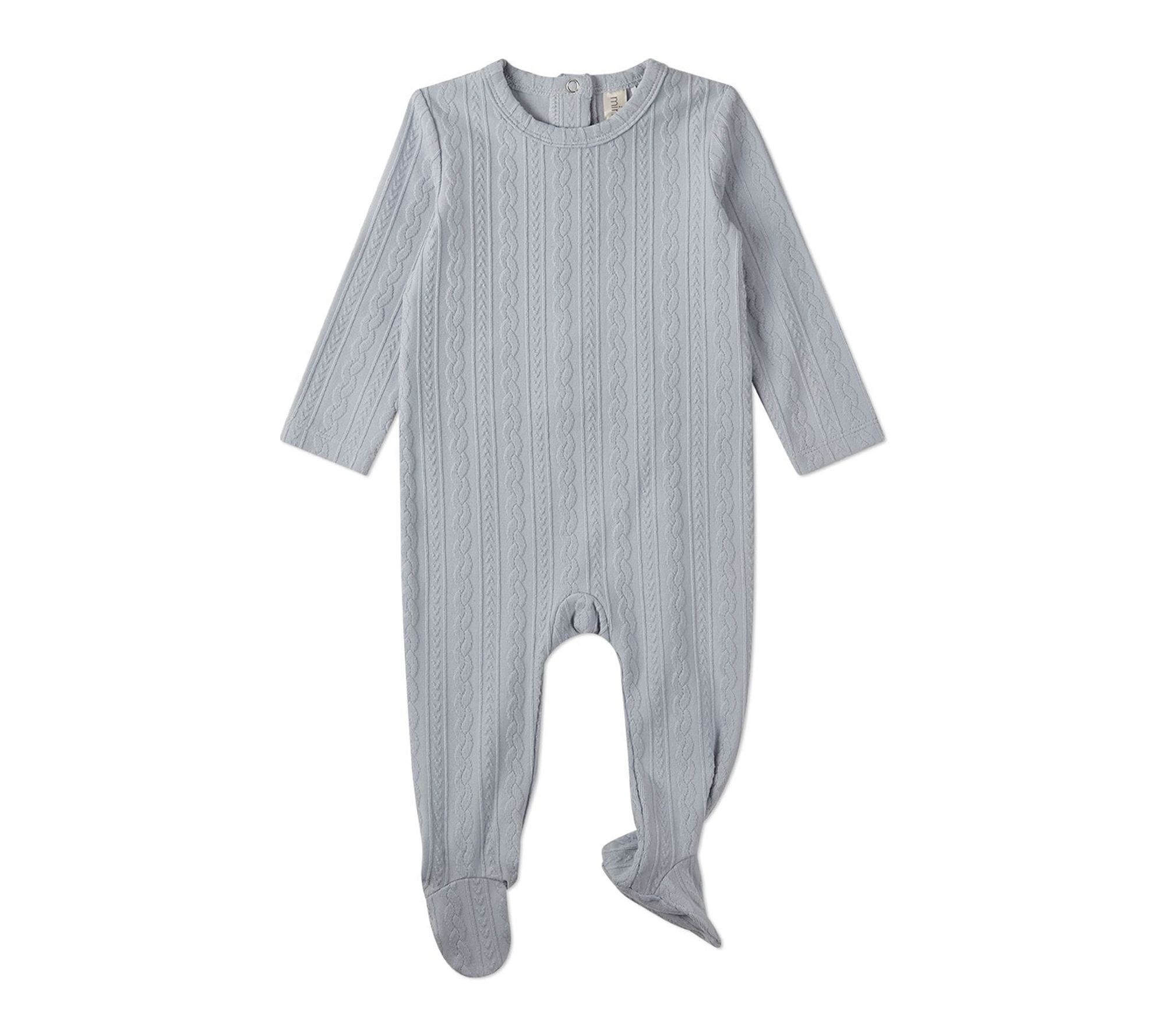 MiniMoi Baby and Toddler Cotton-Rich Faux CableKnit Footie