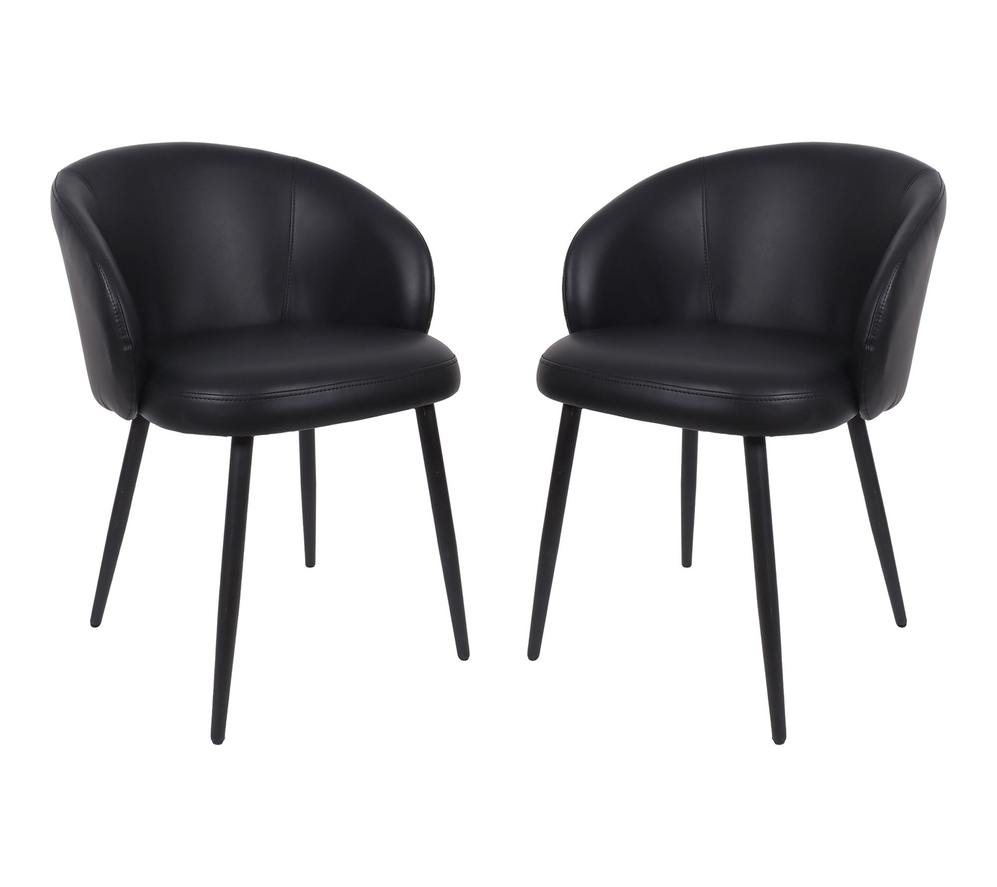 Manhattan Comfort Looma Vegan Leather Side Chair - Set of 2