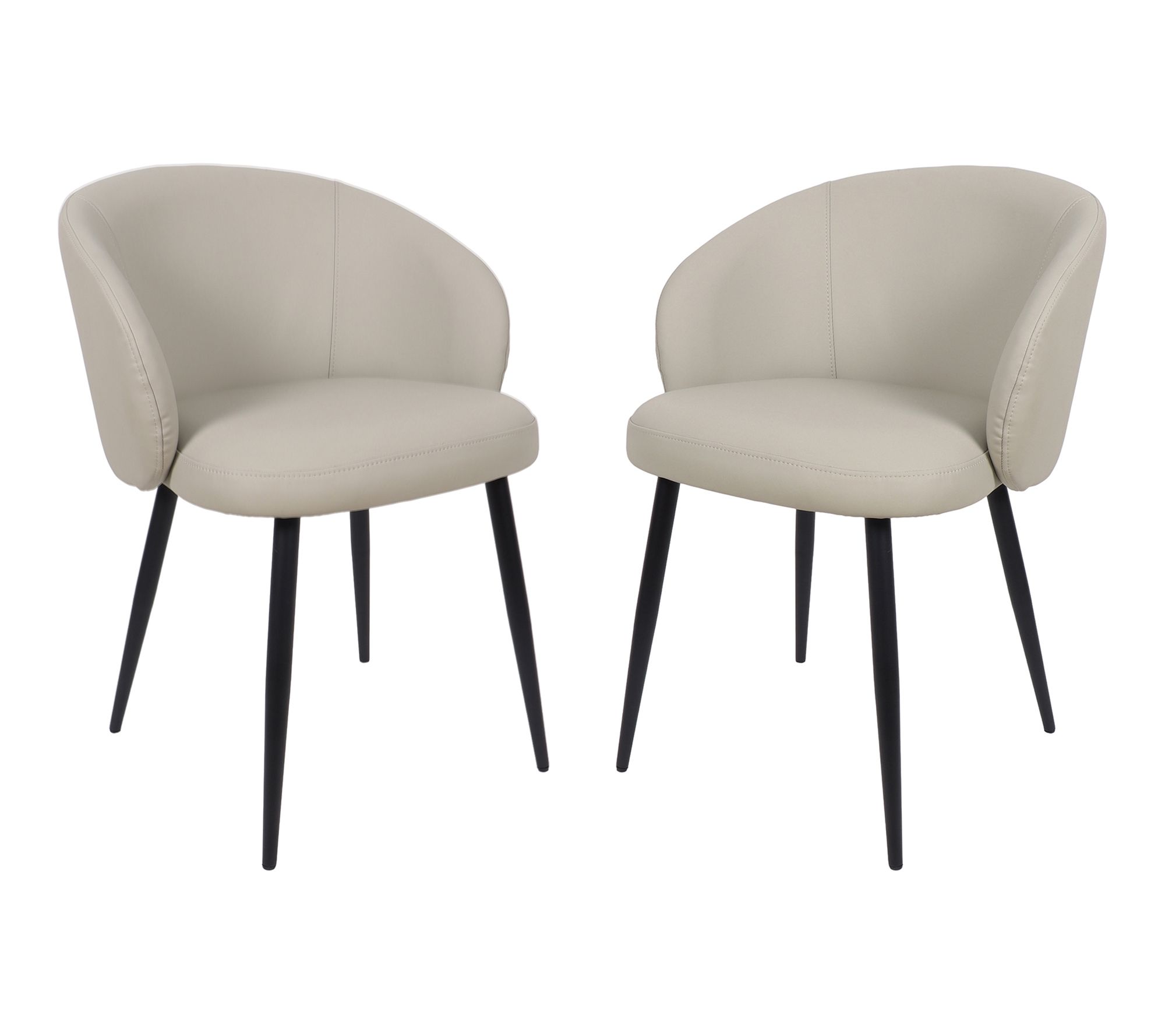 Manhattan Comfort Looma Vegan Leather Side Chair - Set of 2