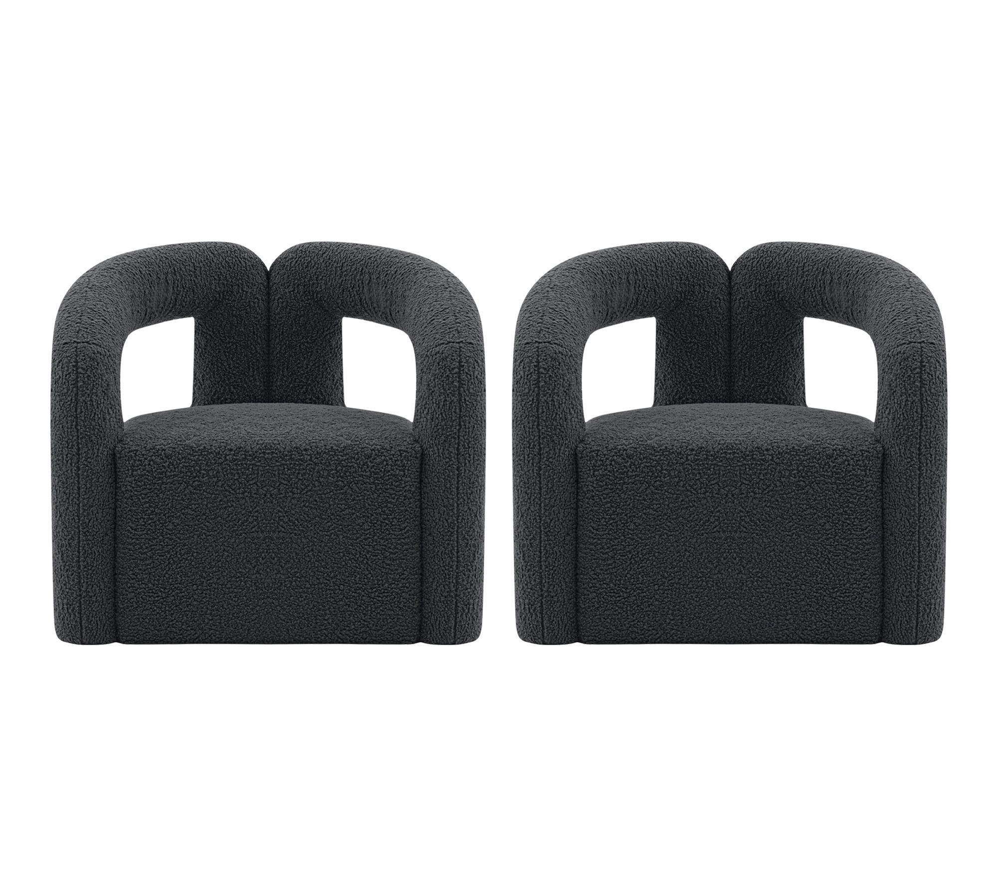 Manhattan Comfort Darian Boucle Lounge Chair -Set of 2