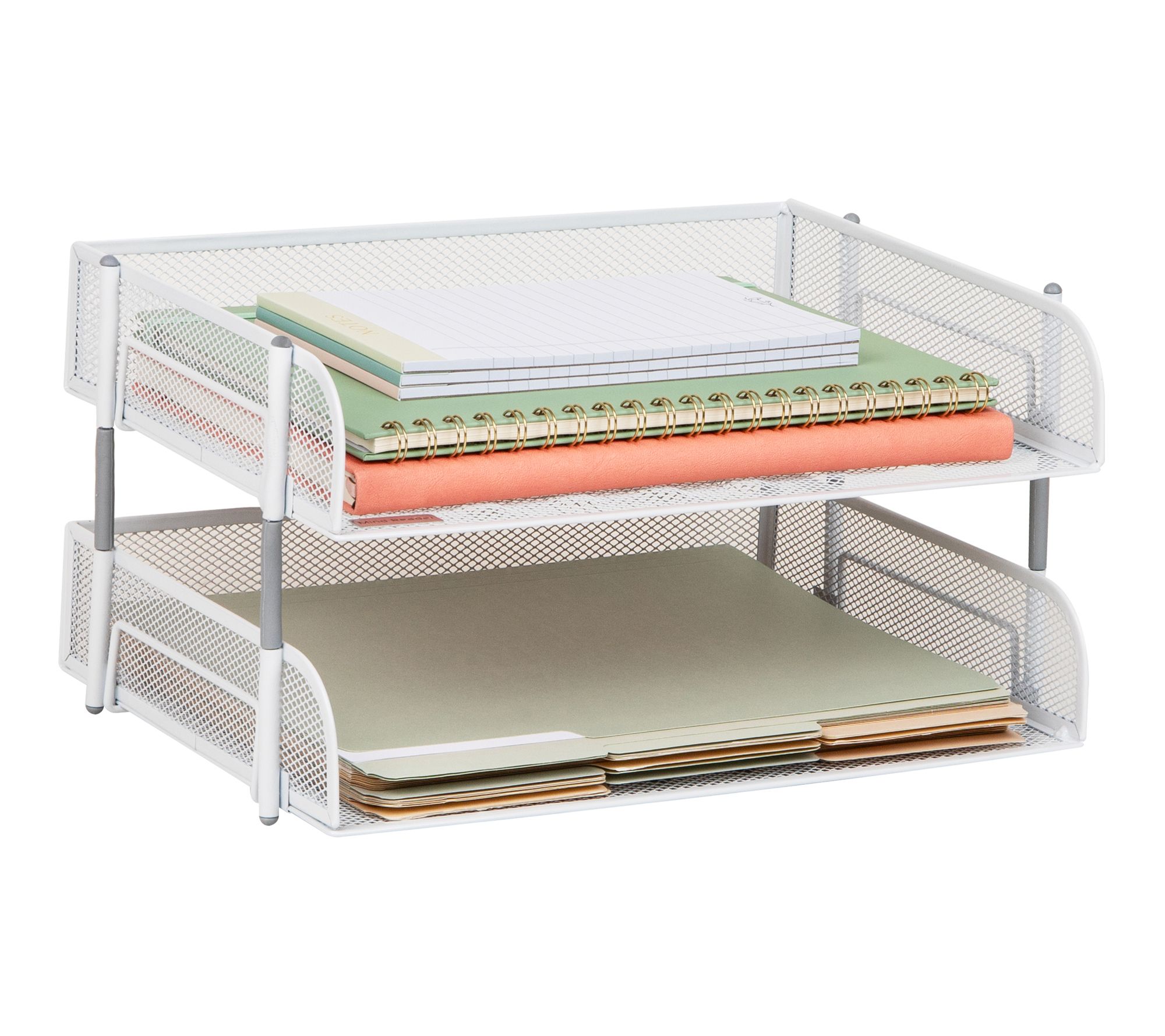 Mind Reader 2-Tier Stackable Paper Tray, Desktop Organizer