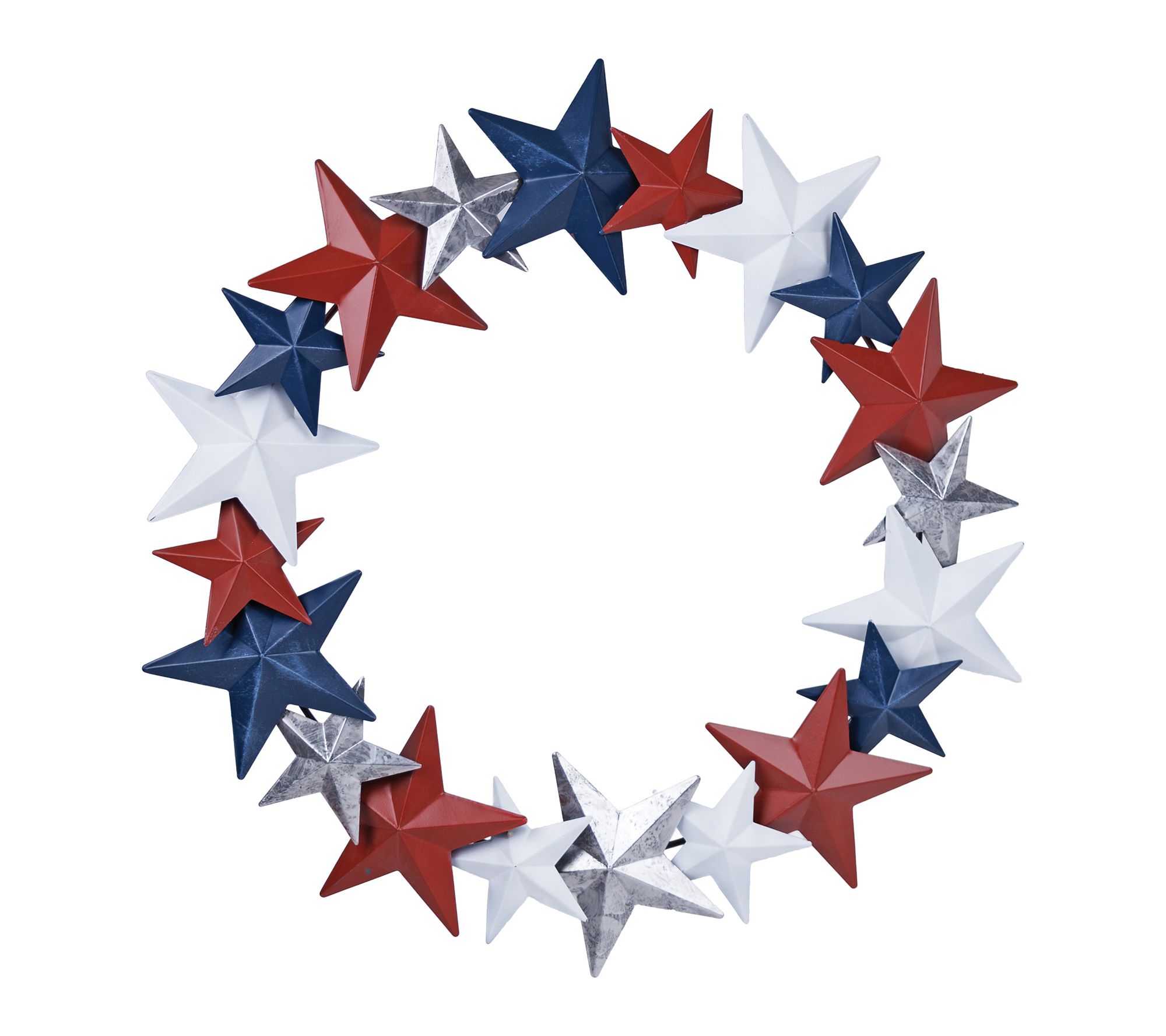 Melrose International Americana Metal Star Wreath 18"D