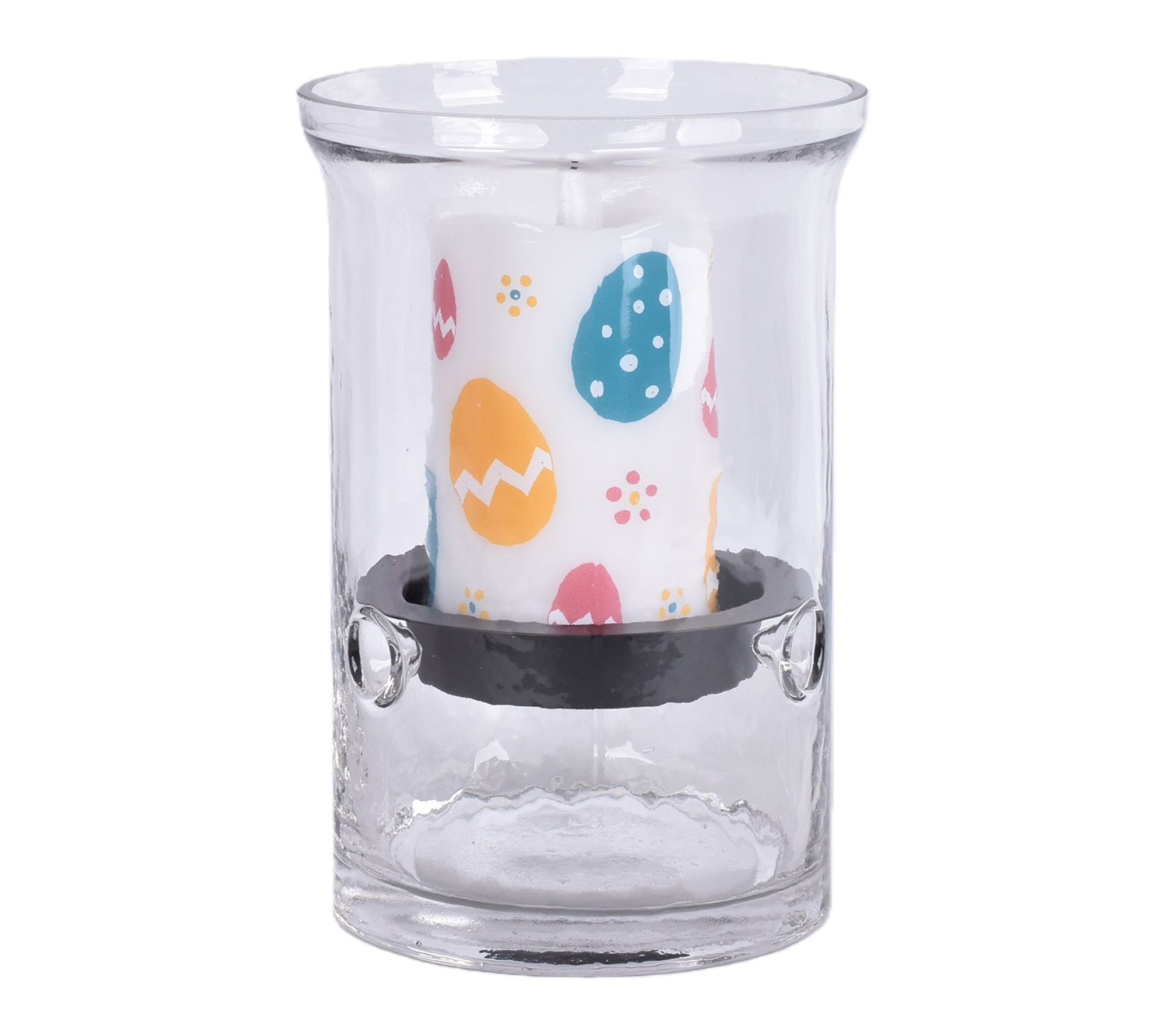 "As Is" Temp-tations Glass Hurricane w/5" Flameless Candle