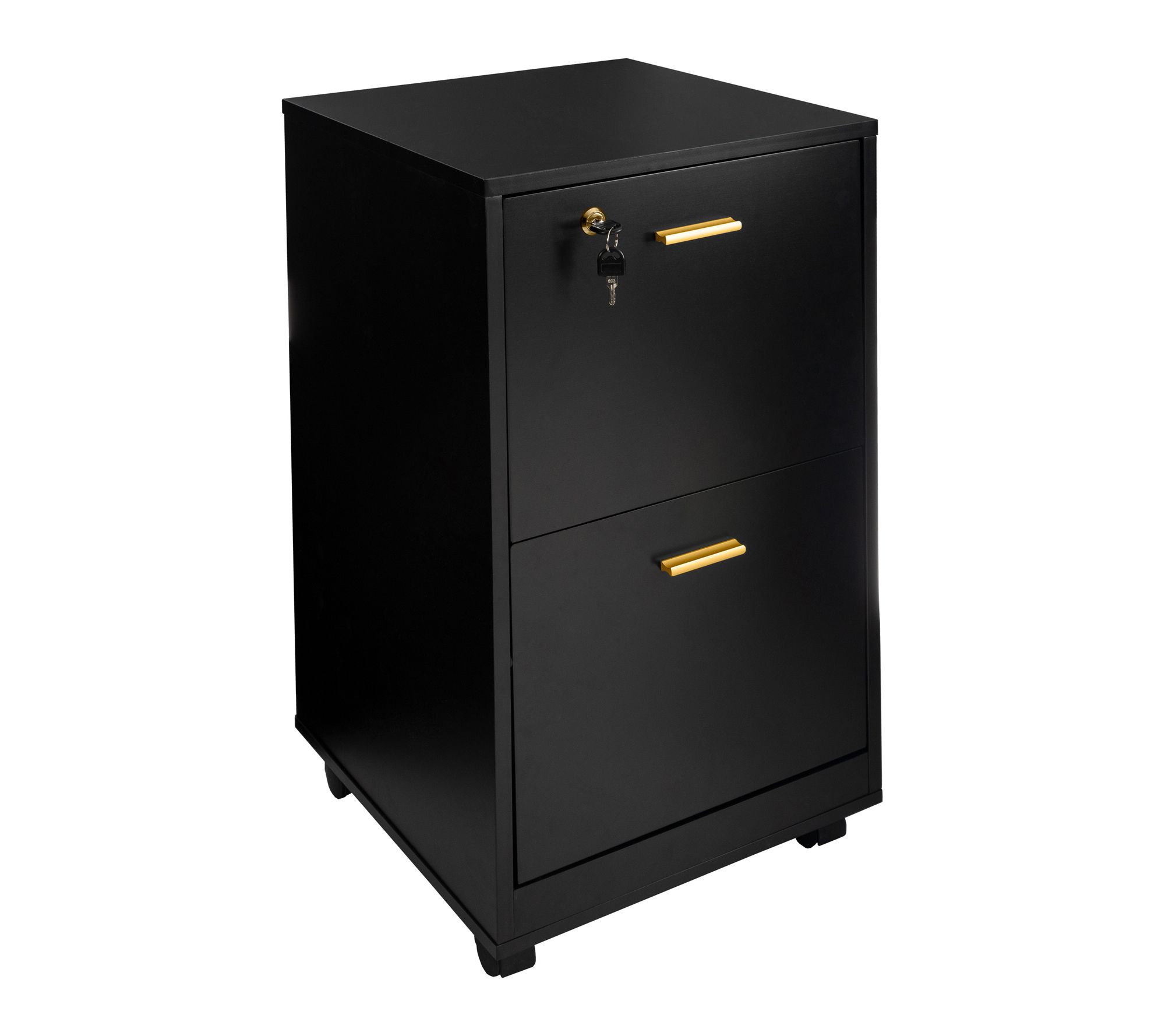 Lavish Home 2 Drawer Mobile File Cabinet with L ck