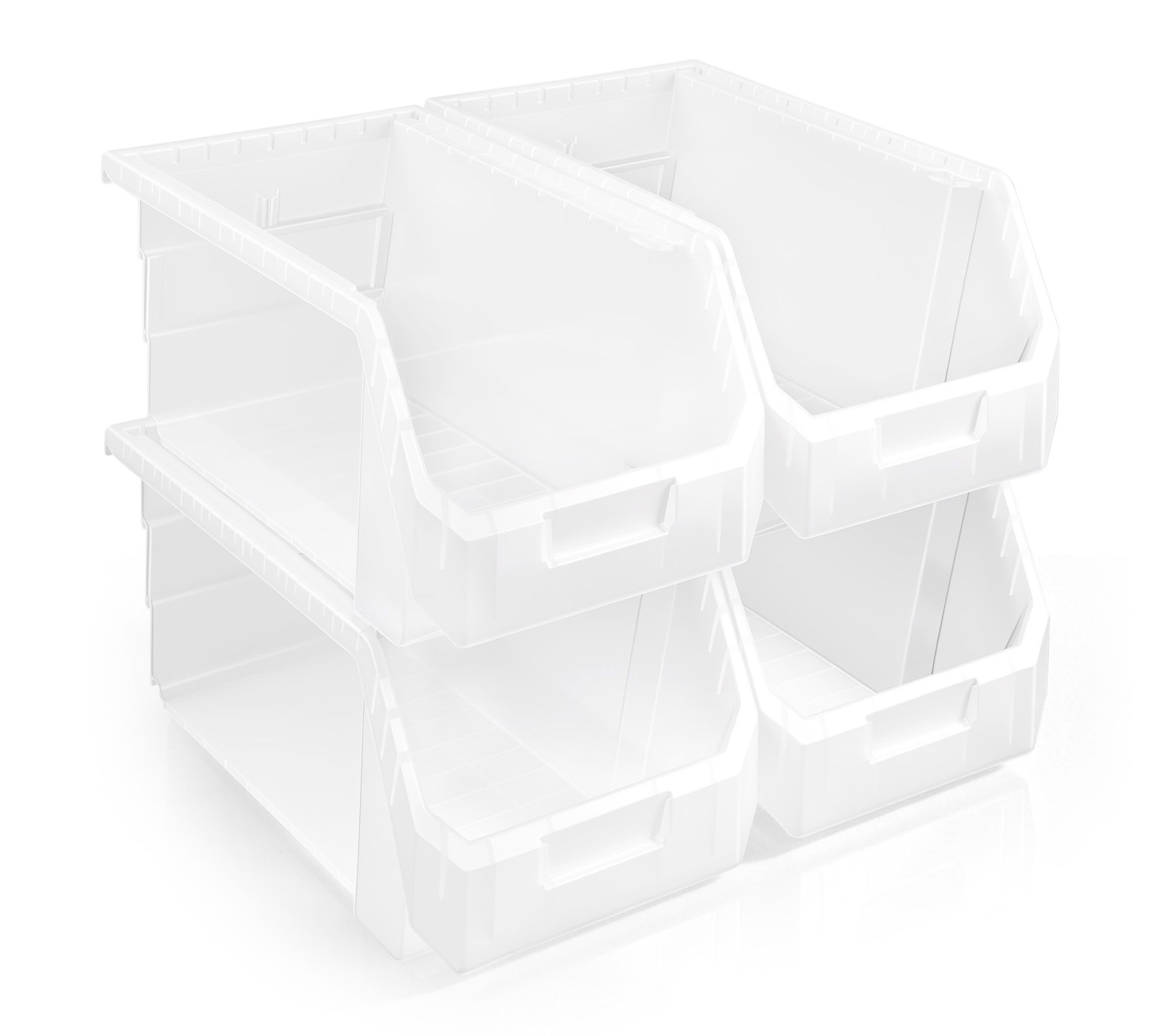 Sorbus Open Front Garage Plastic Storage Bin - Large, 4 PK - QVC.com