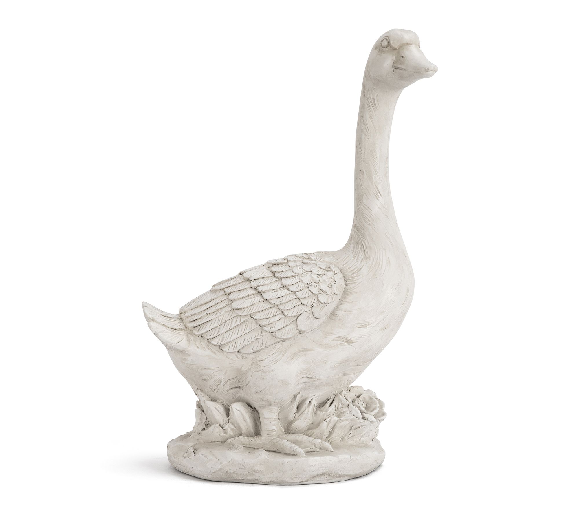 Glitzhome 20"H MGO White Faux Goose Garden Statue