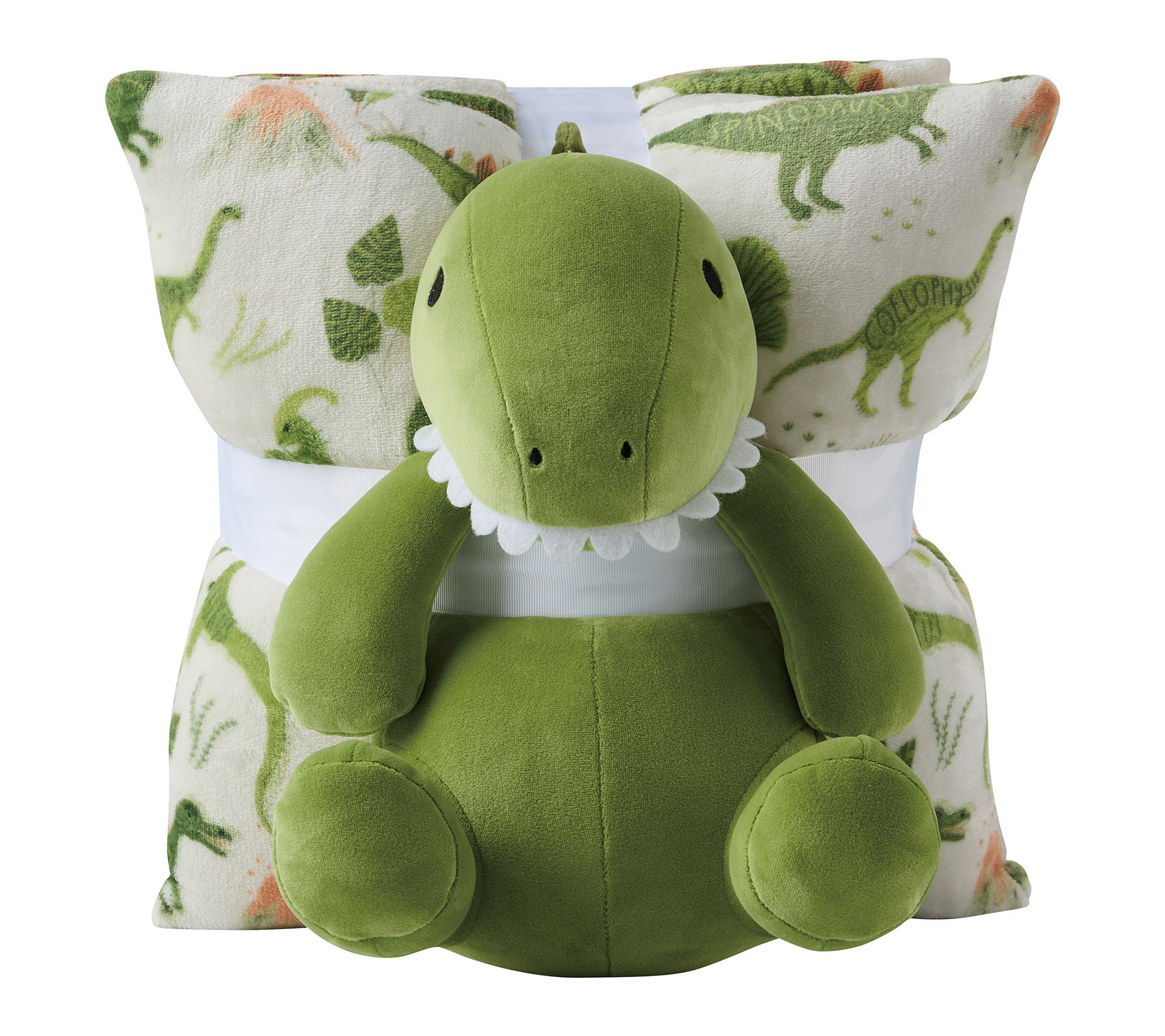 Olivia & Finn 3-Piece Dino Throw and DecorativePillow Set