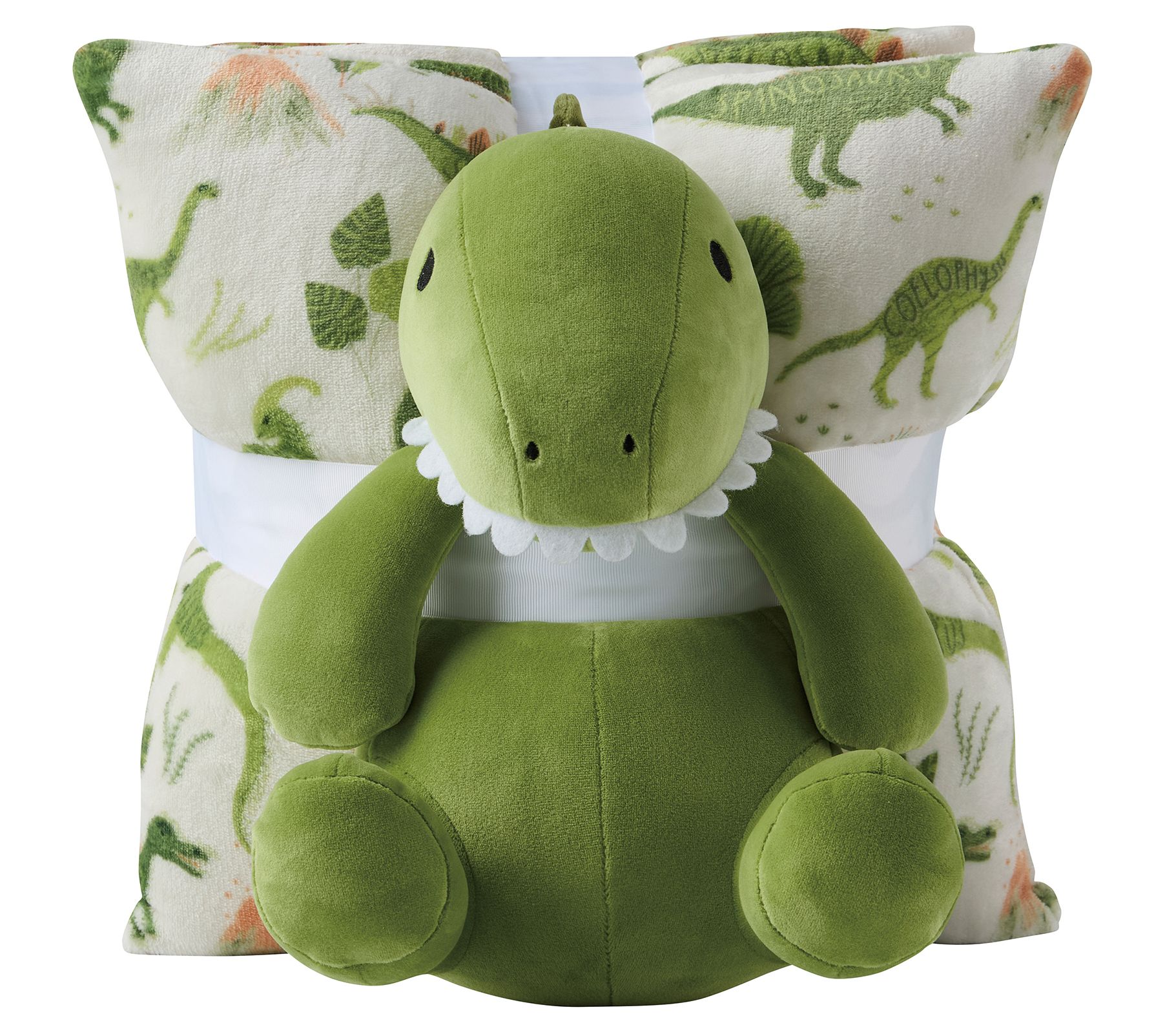 Olivia & Finn 3-Piece Dino Throw and DecorativePillow Set