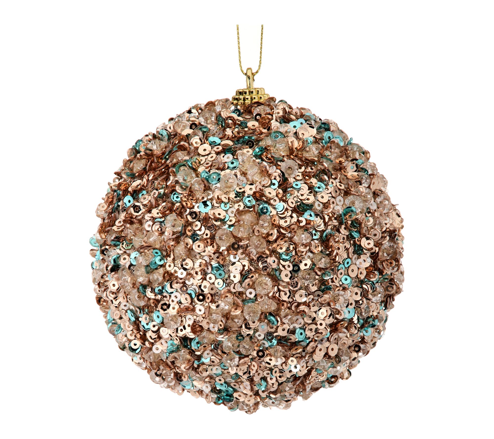  4" Ice Sequin Ball Ornament Set of 4 by Valerie