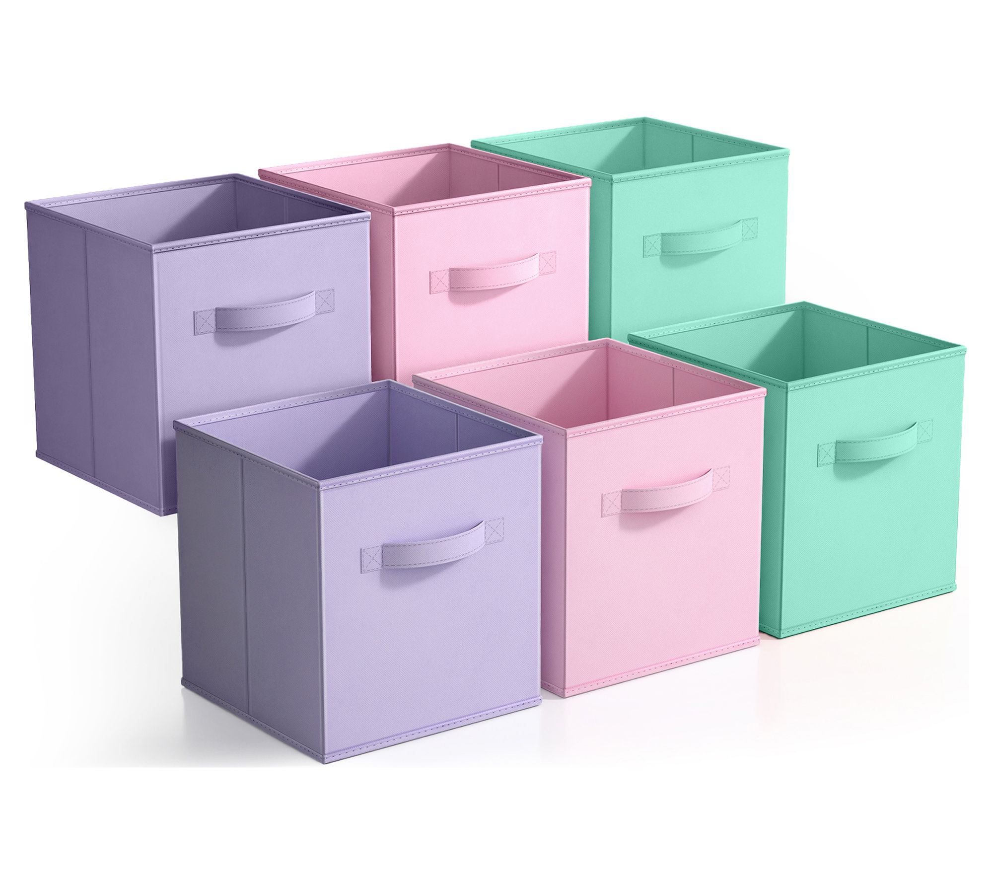 Sorbus 11" Foldable Storage Cubes with Handle - 6 PK