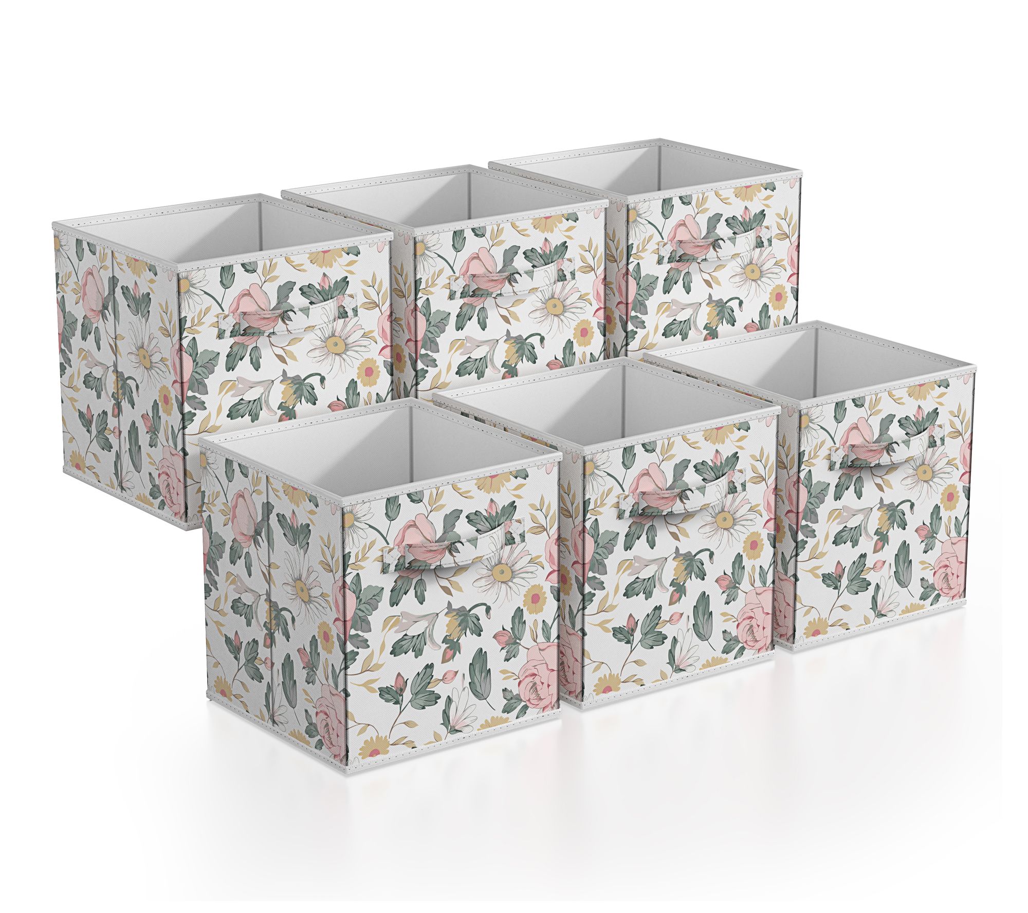 Sorbus 11" Foldable Storage Cubes with Handle - 6 PK