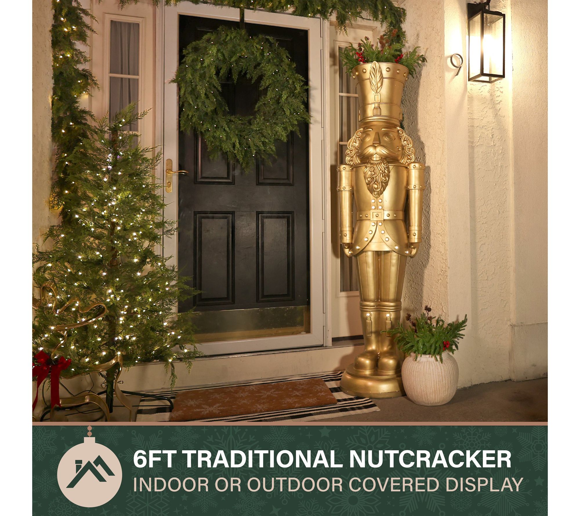 Fraser Hill Farm 6-Ft. Traditional Nutcracker | QVC
