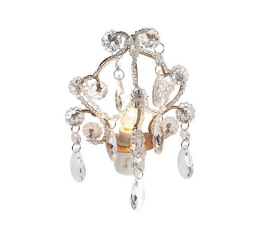 Ont Treasur Glass Accented, Chandelier Plug In Night Lights