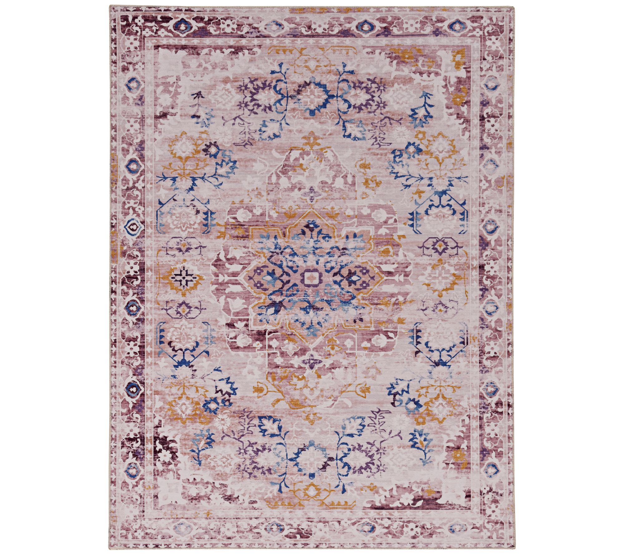 Linon Home Jax Washable 5'x7' Non- Slip Decorative Rugs