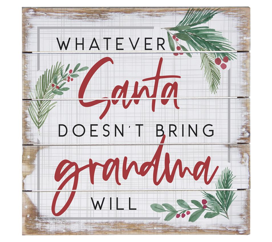 "Santa or Grandma Brings" Pallet Decor By Sincee Surroundings